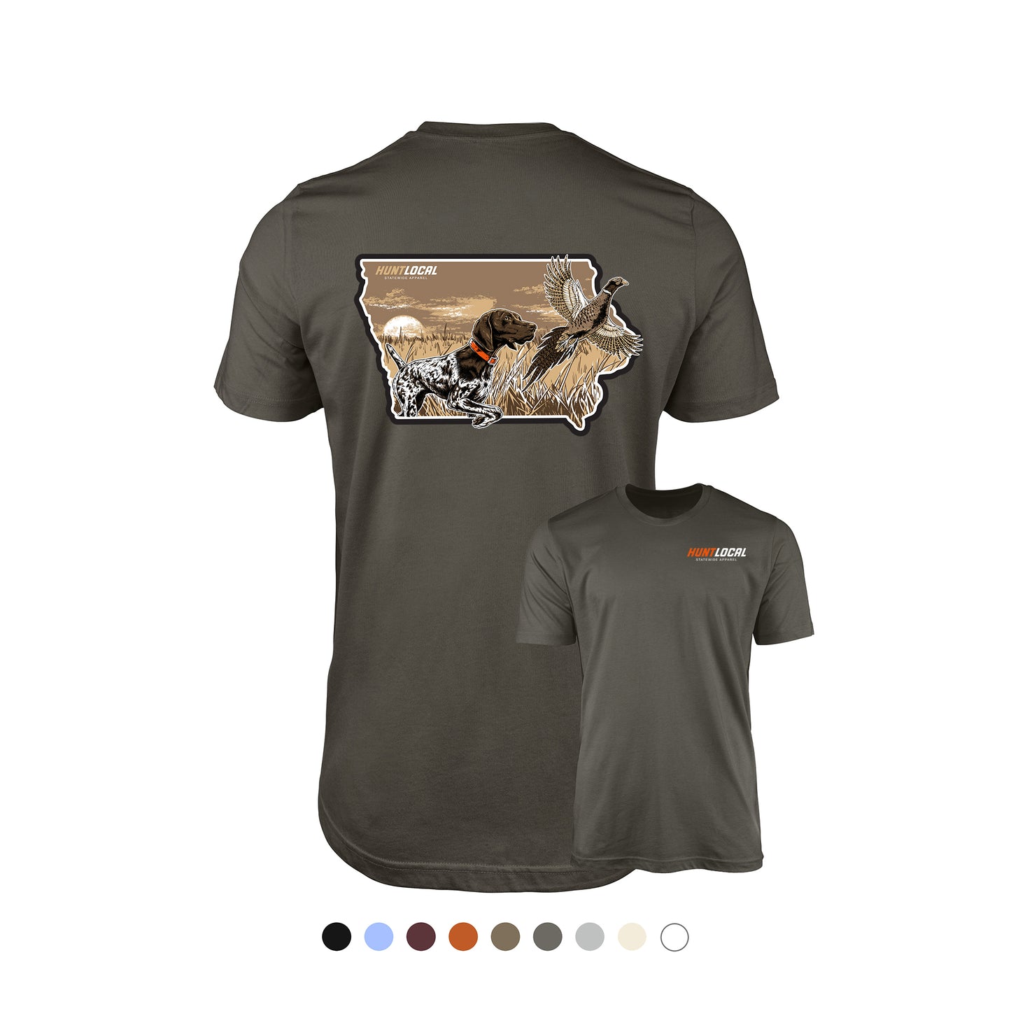 Iowa - Upland Bird Dog Tee (back)