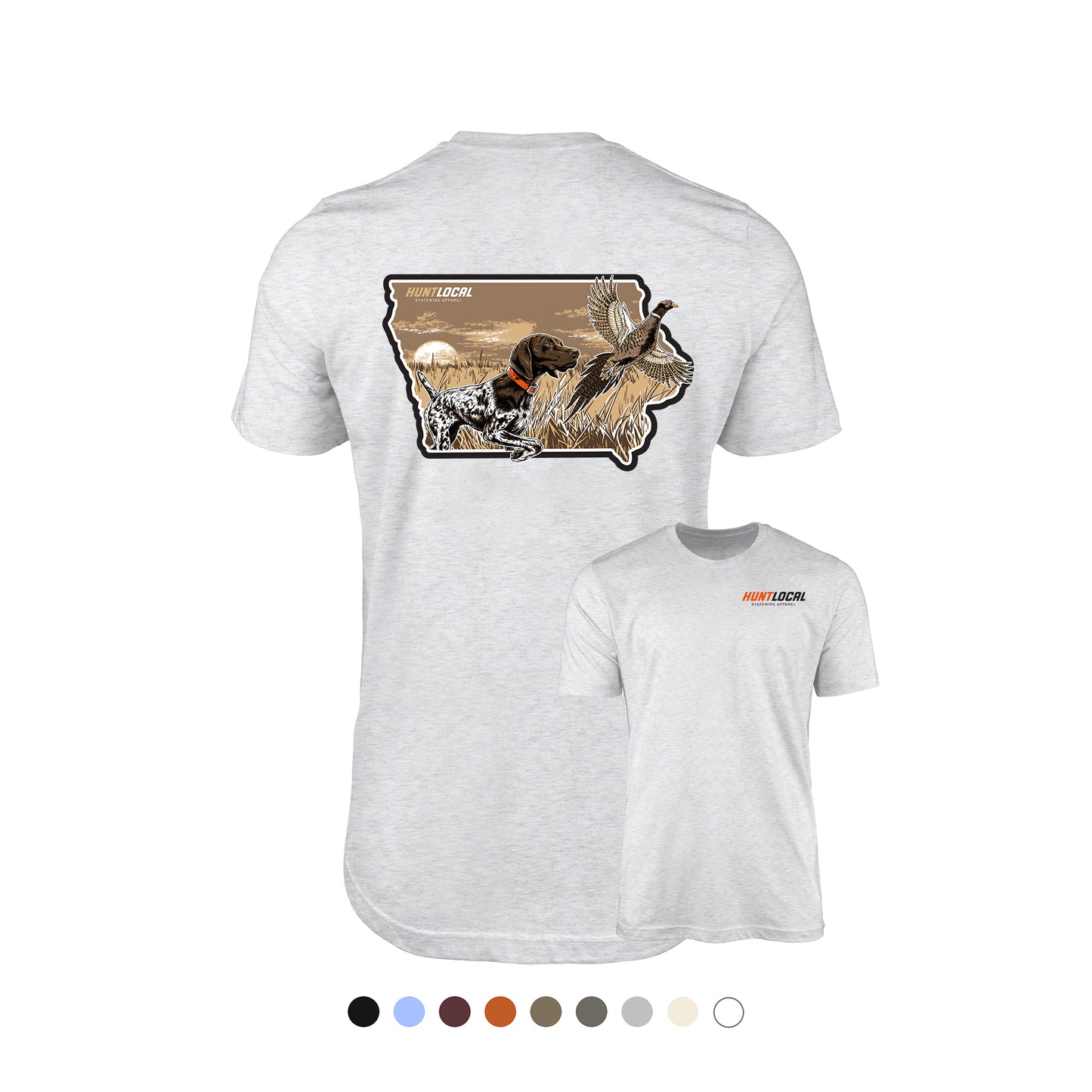 Iowa - Upland Bird Dog Tee (back)