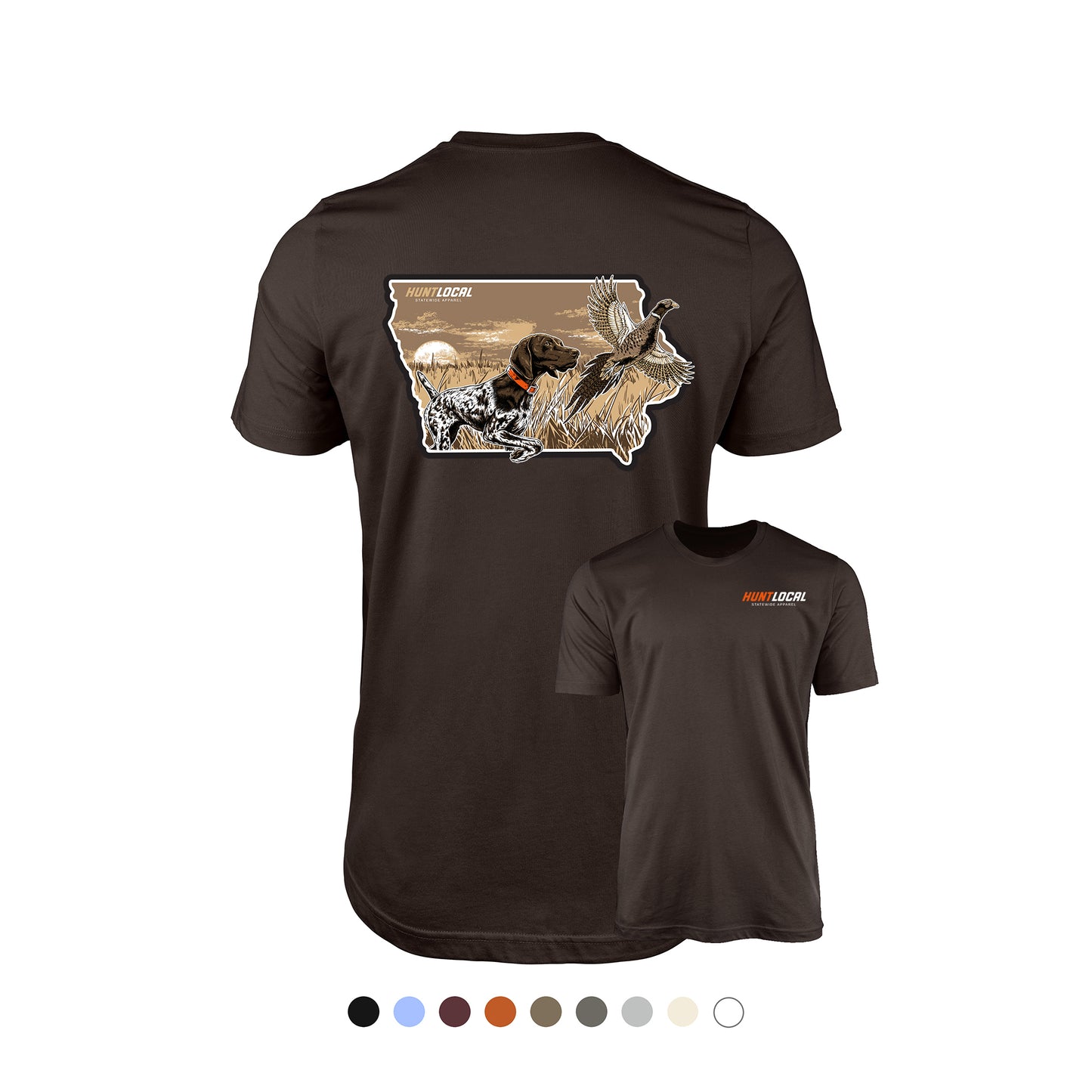 Iowa - Upland Bird Dog Tee (back)