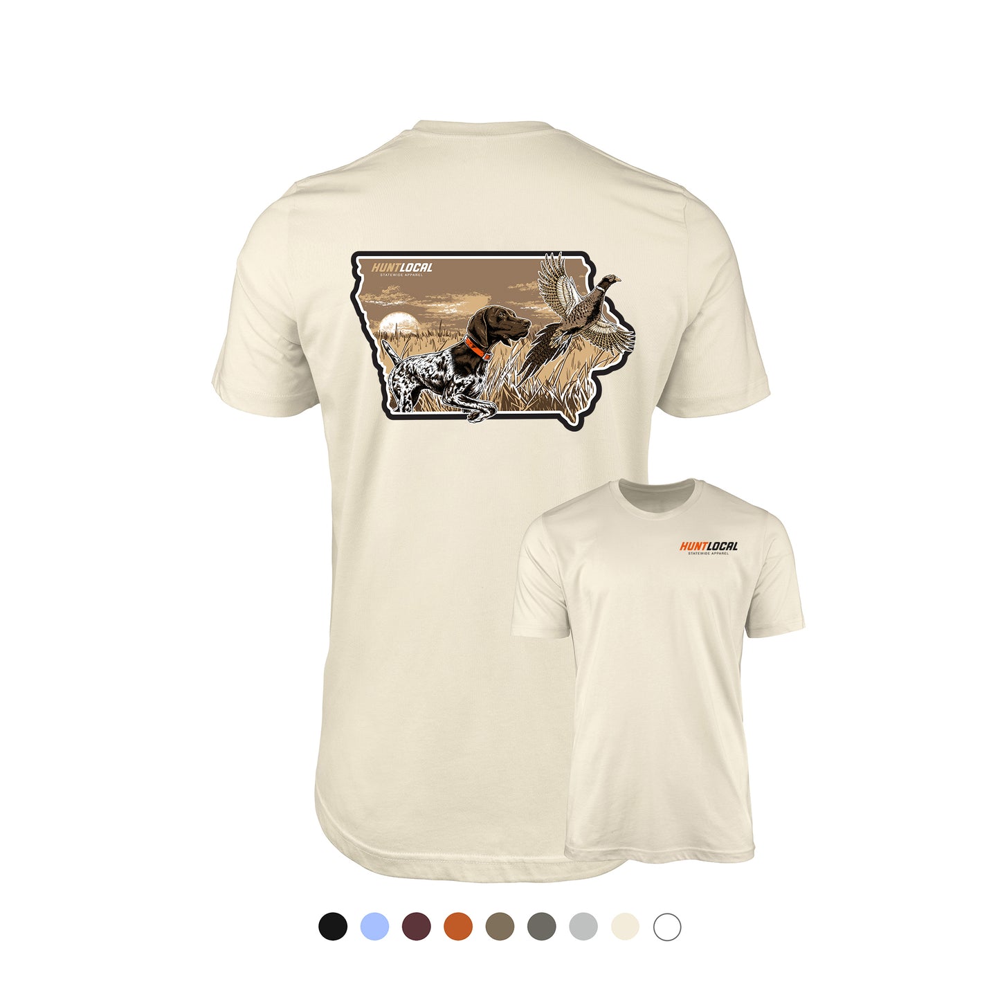 Iowa - Upland Bird Dog Tee (back)