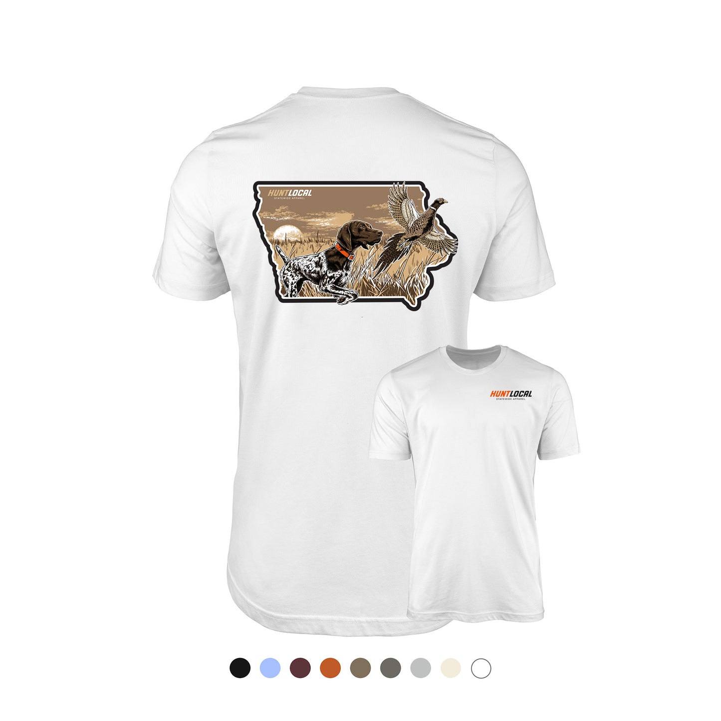 Iowa - Upland Bird Dog Tee (back)