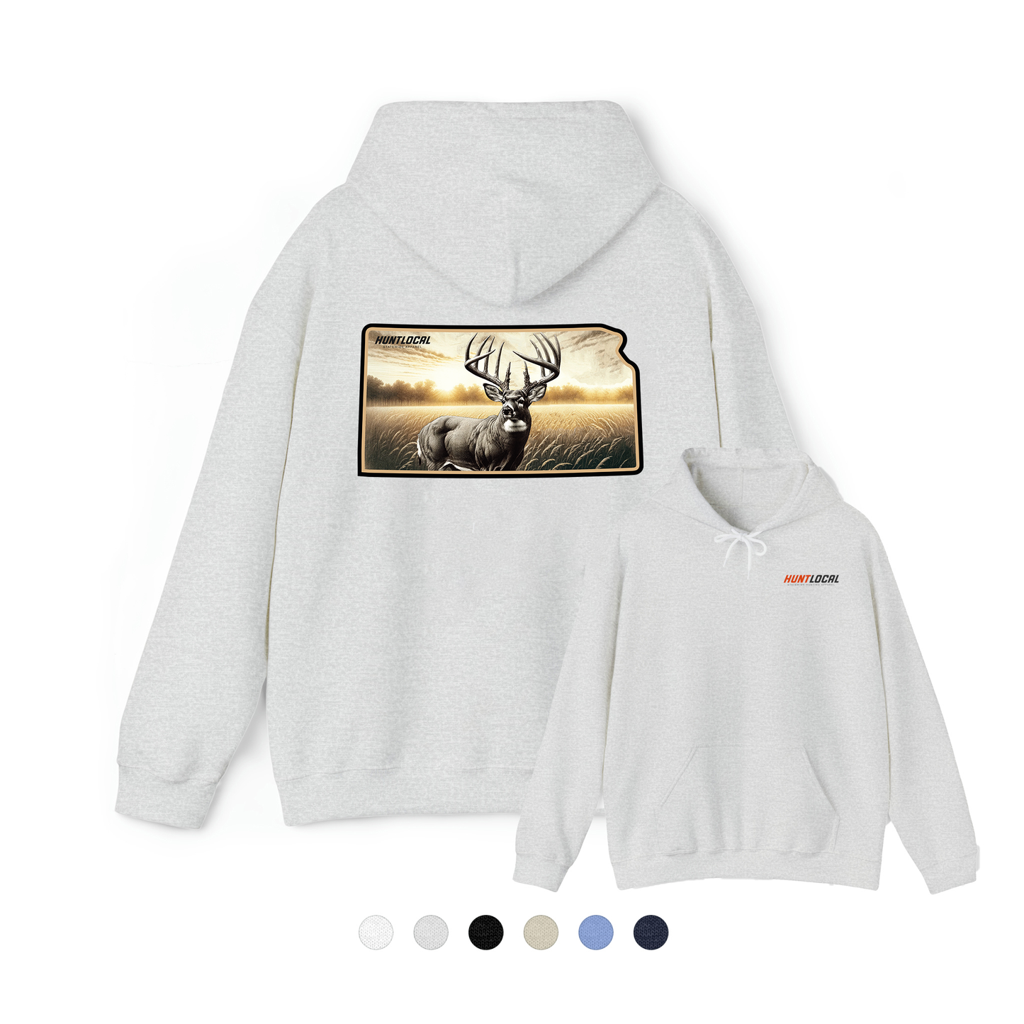 Kansas - Whitetail Buck Hoodie (back)