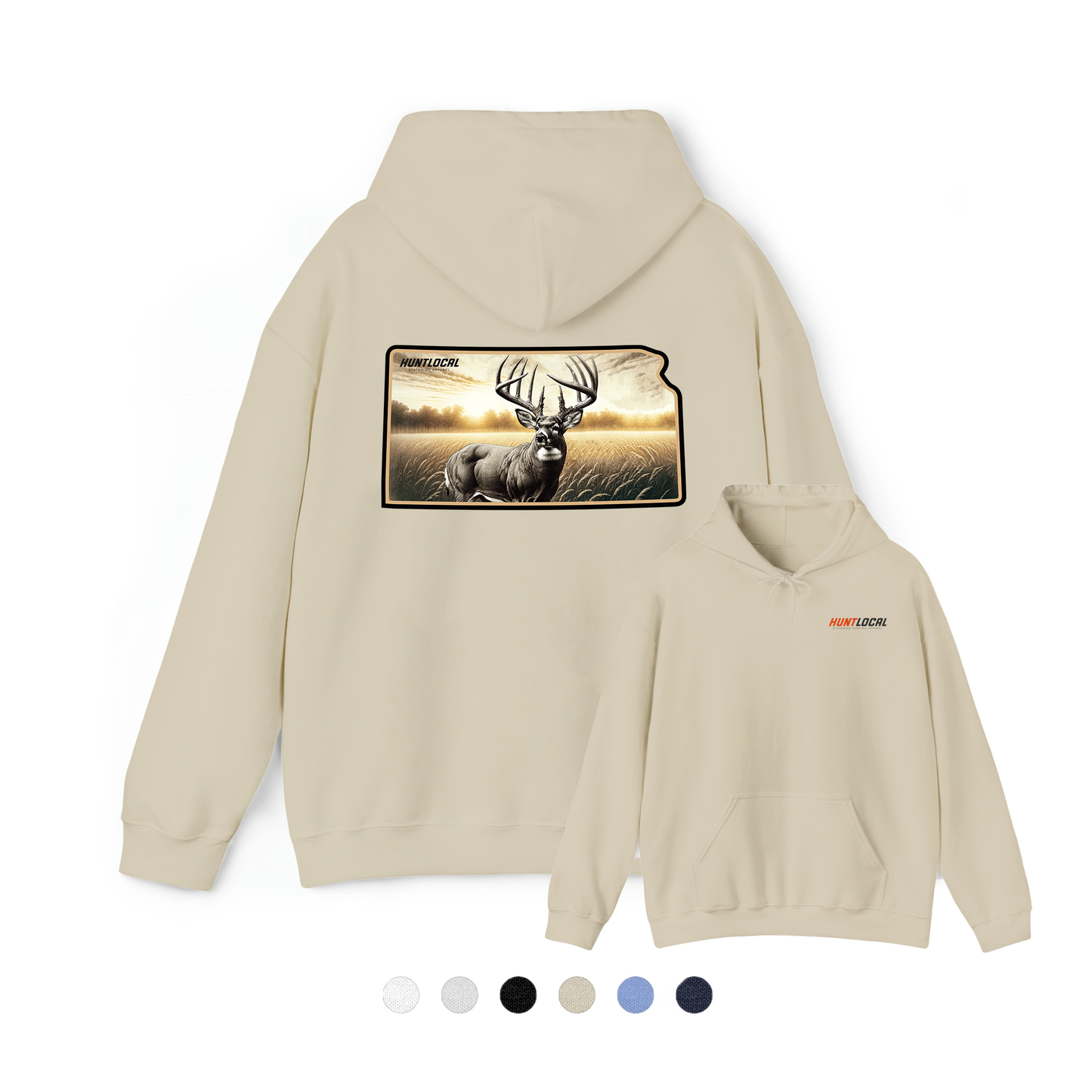 Kansas - Whitetail Buck Hoodie (back)