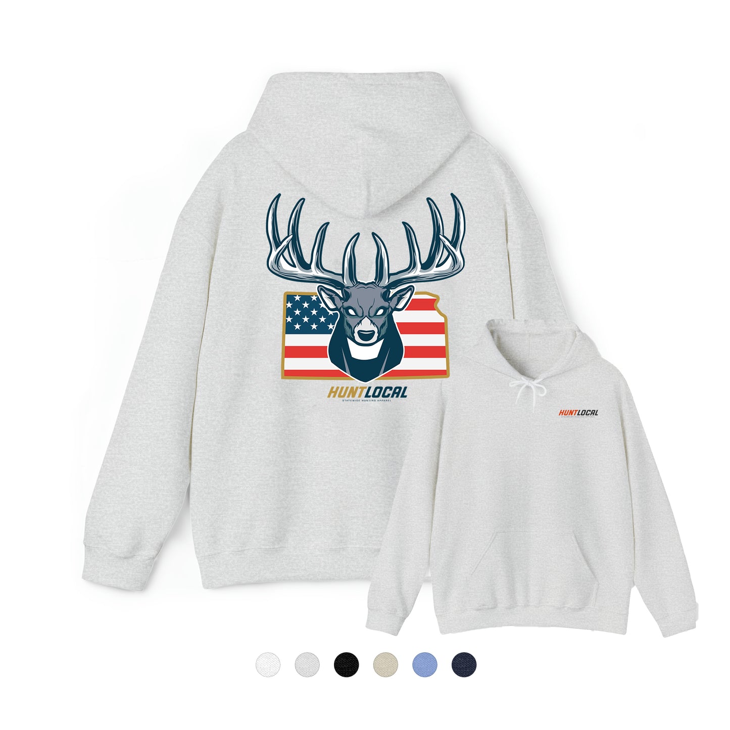 Kansas - USA Buck Hoodie (back)