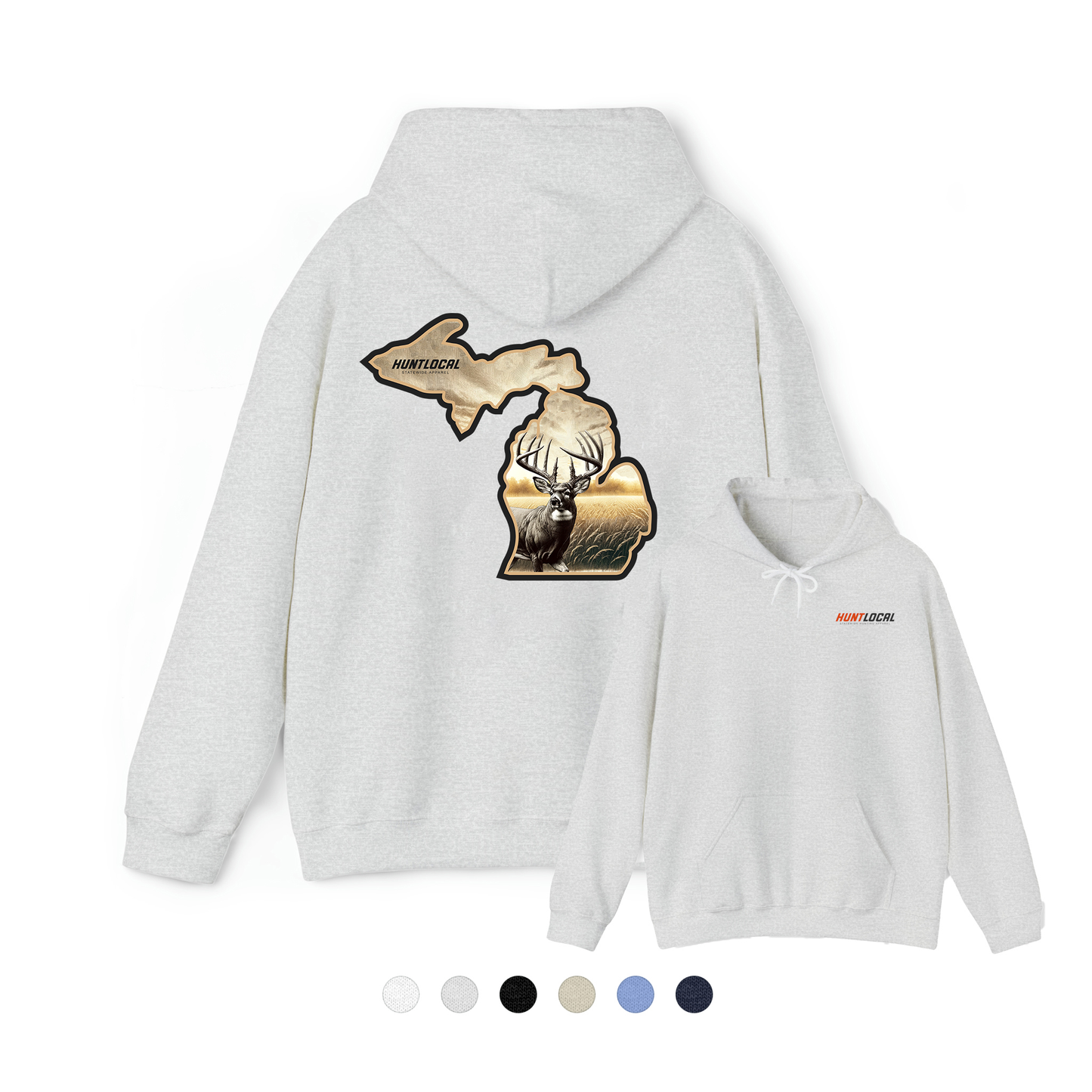Michigan - Whitetail Buck Hoodie (back)