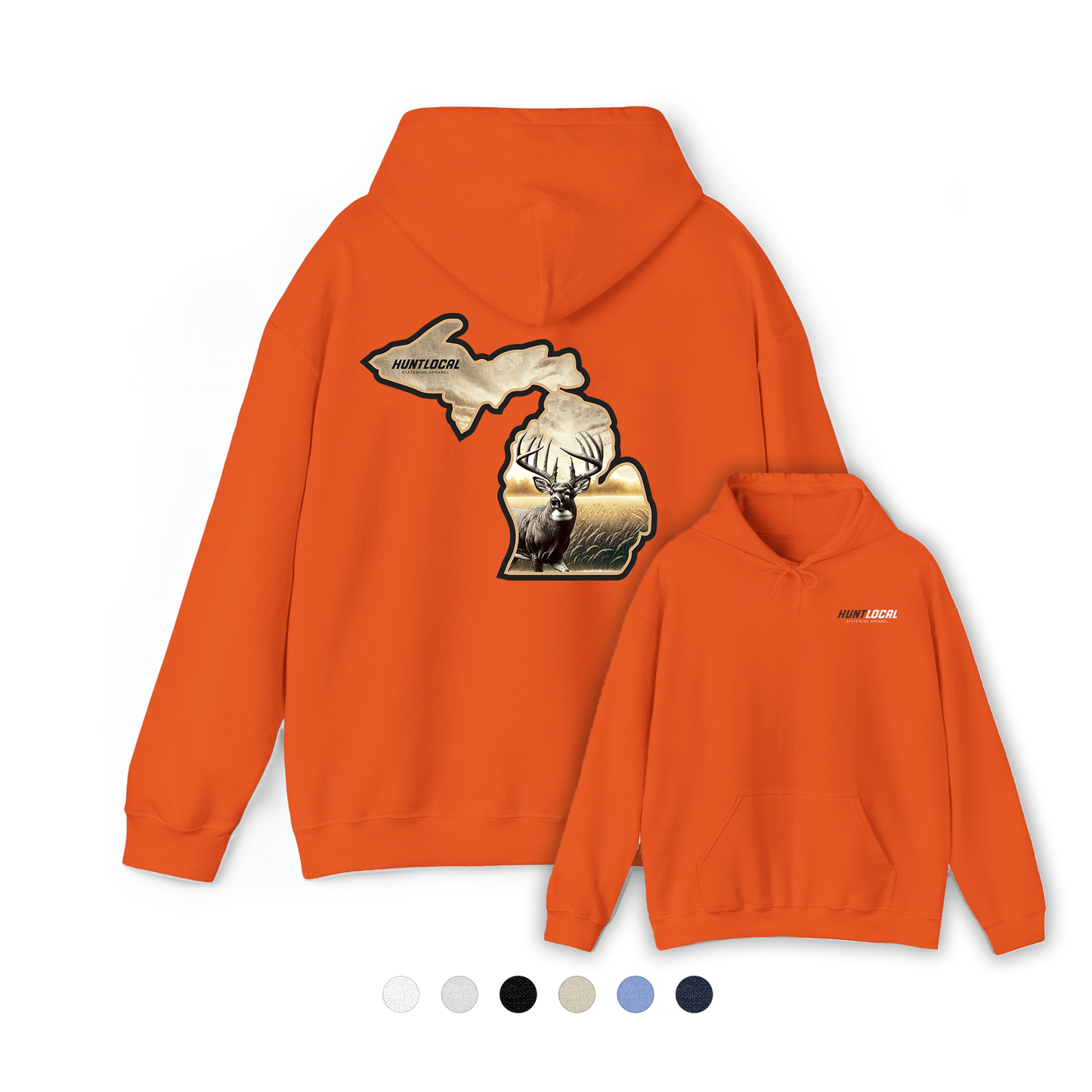Michigan - Whitetail Buck Hoodie (back)