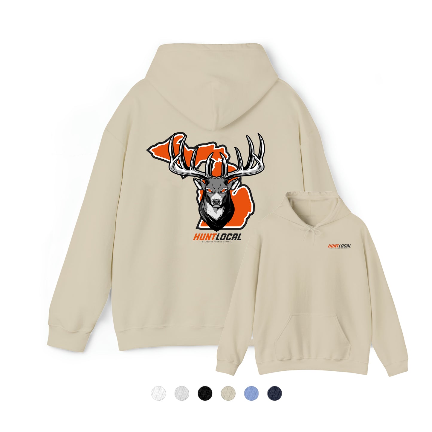 Michigan - Alpha Buck Hoodie (back)