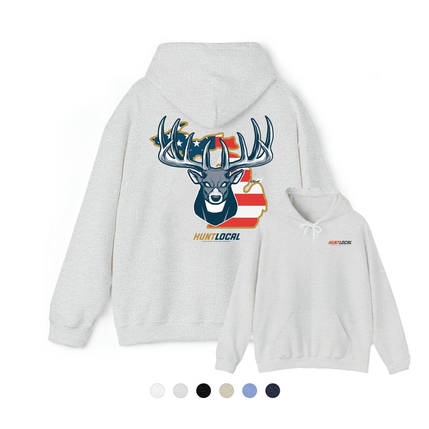 Michigan - USA Buck Hoodie (back)