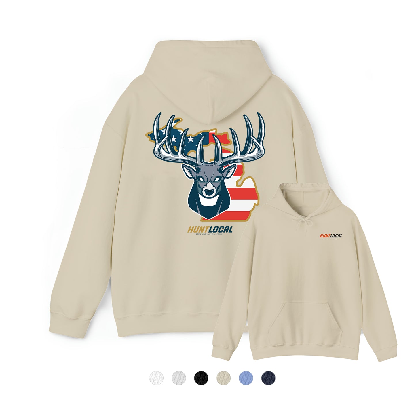 Michigan - USA Buck Hoodie (back)