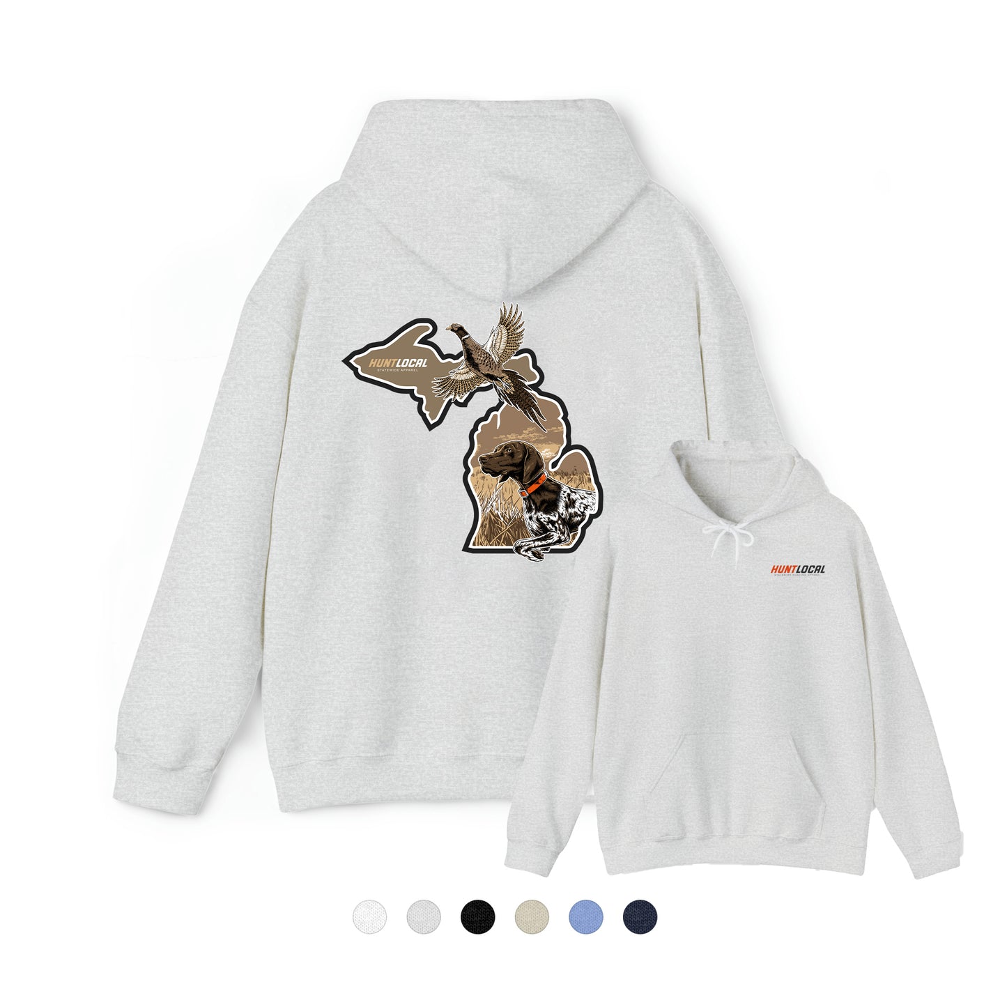 Michigan - Upland Bird Dog Hoodie (back)