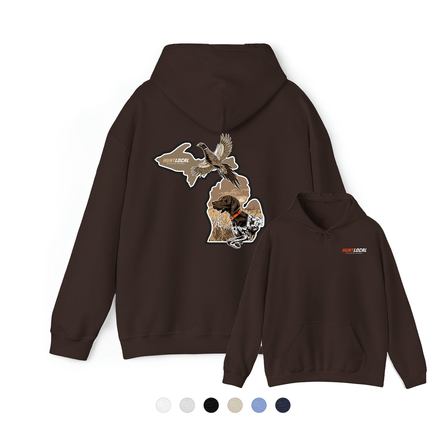 Michigan - Upland Bird Dog Hoodie (back)