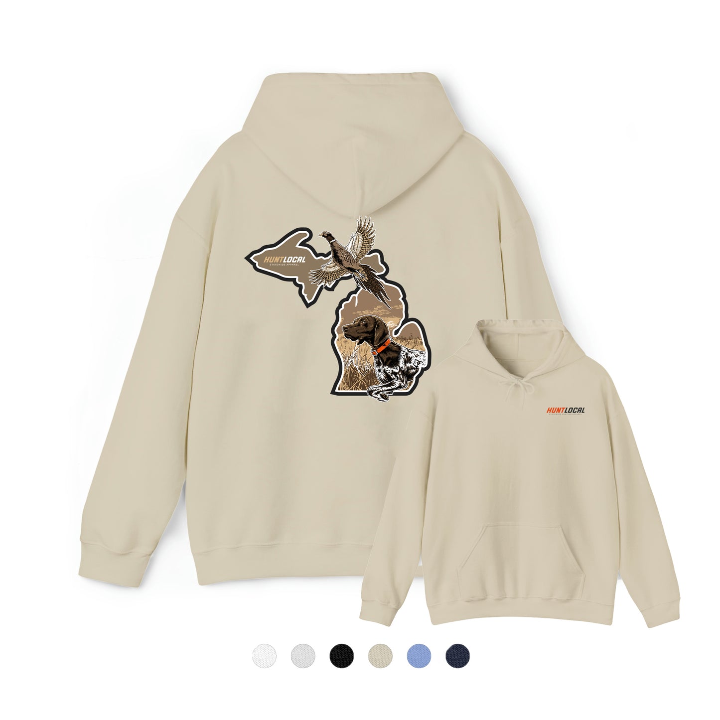 Michigan - Upland Bird Dog Hoodie (back)