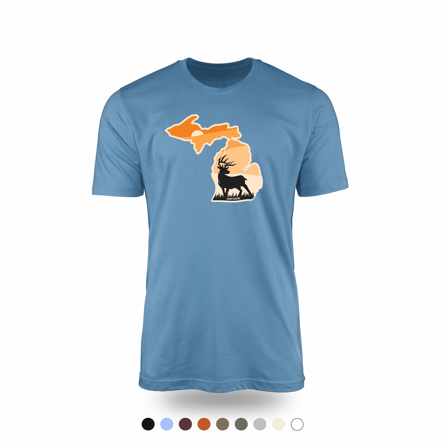 Michigan - Sunset Buck Front Tee