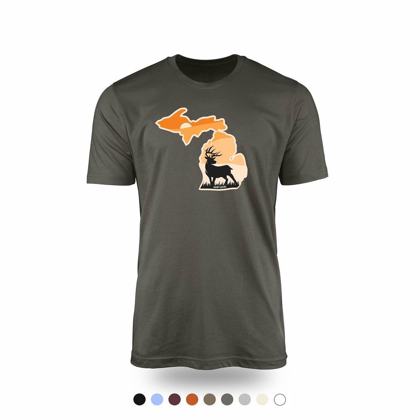 Michigan - Sunset Buck Front Tee
