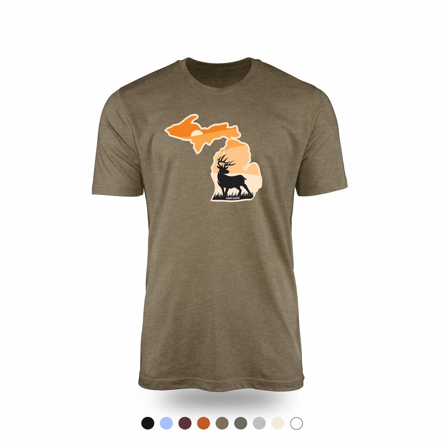 Michigan - Sunset Buck Front Tee