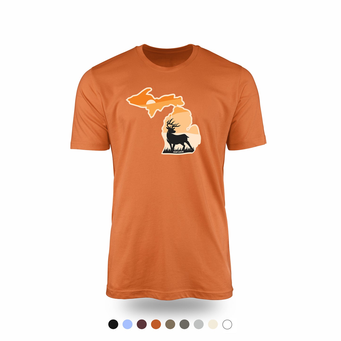 Michigan - Sunset Buck Front Tee