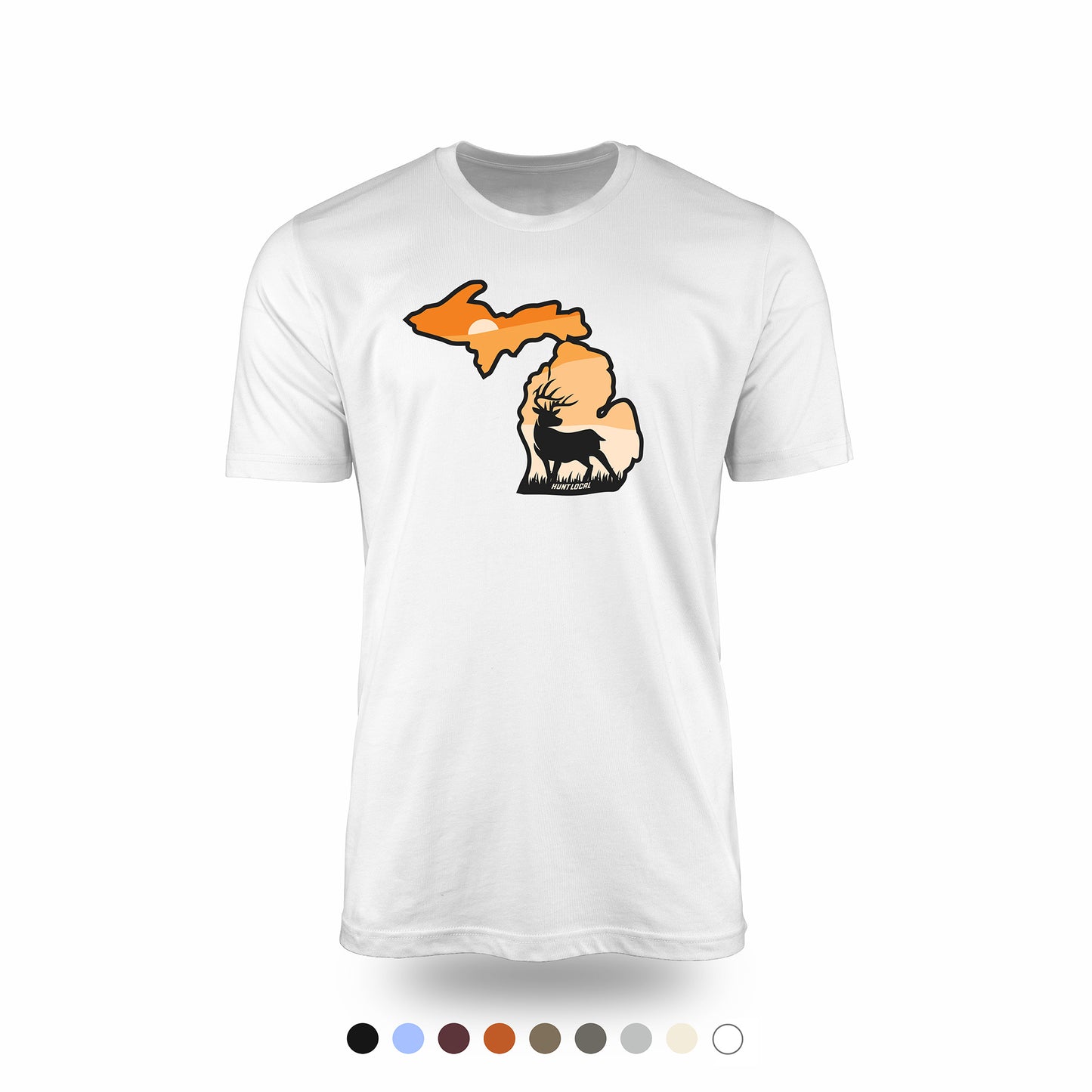 Michigan - Sunset Buck Front Tee