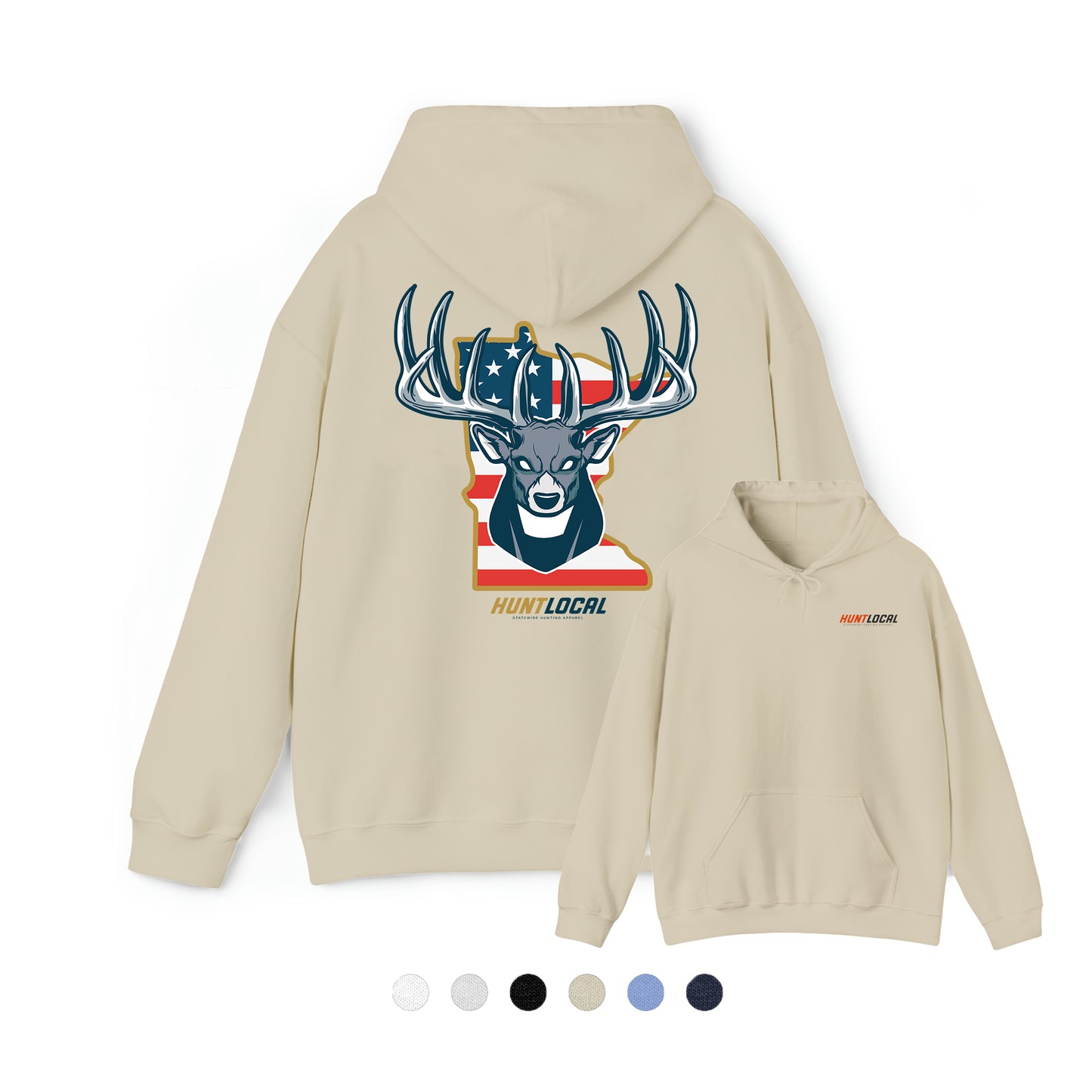 Minnesota - USA Buck Hoodie (back)