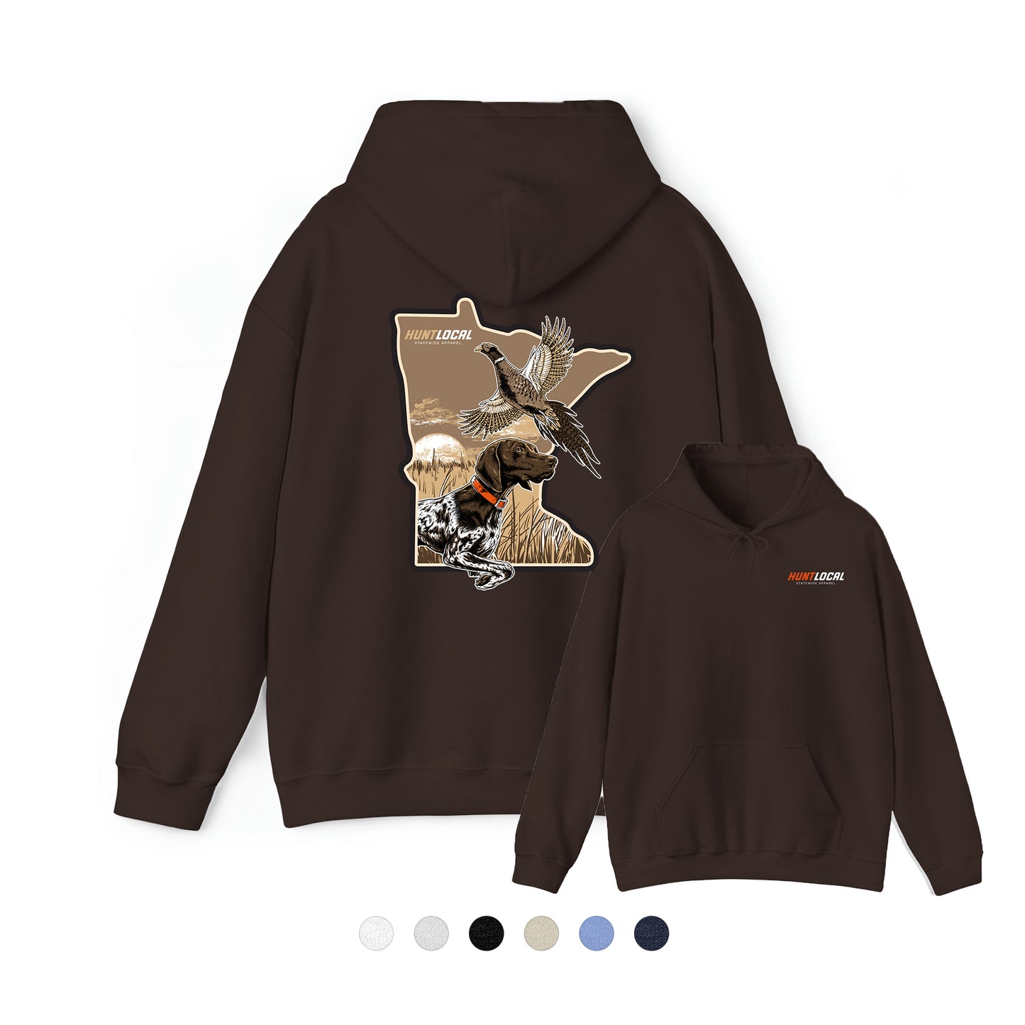 Minnesota - Upland Bird Dog Hoodie (back)