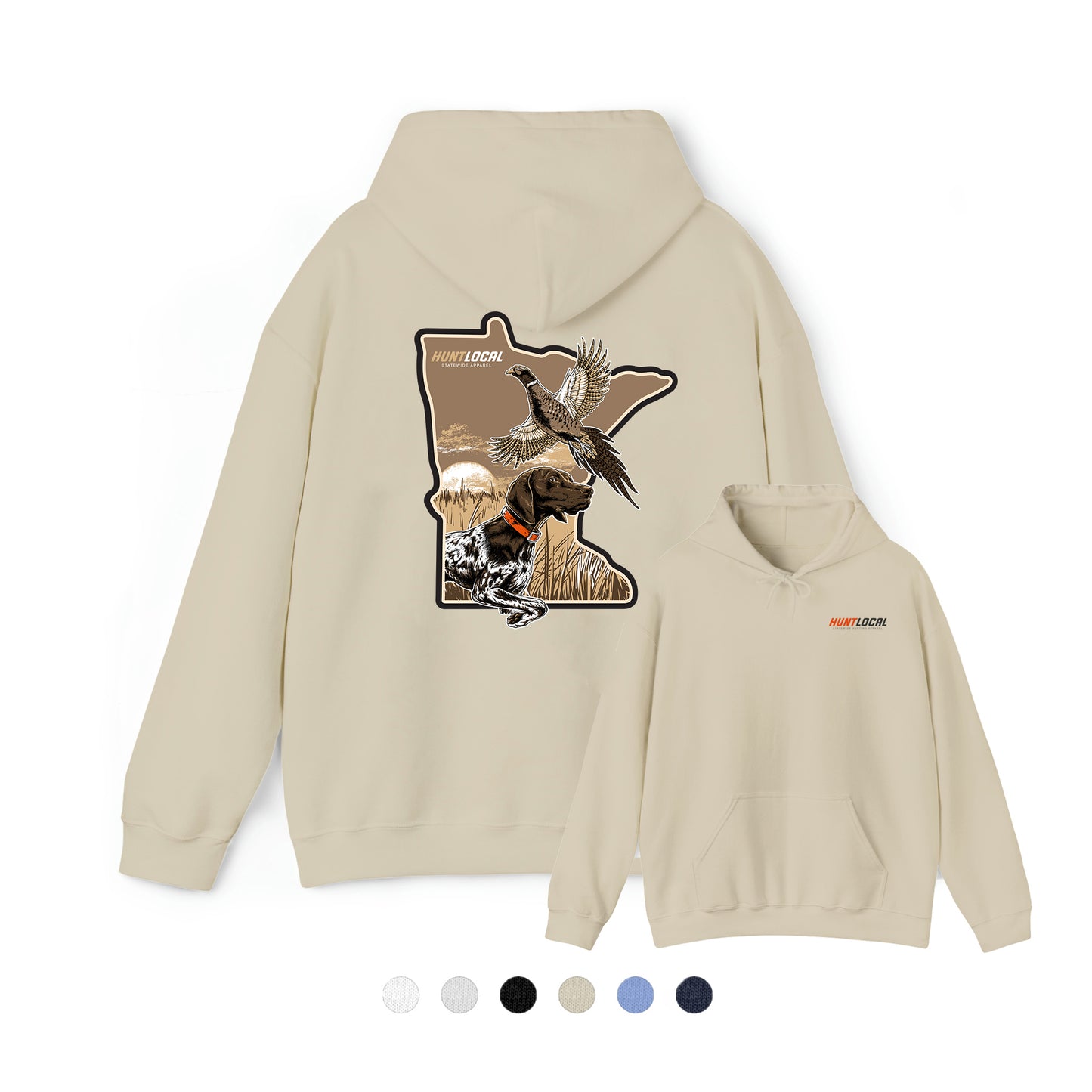 Minnesota - Upland Bird Dog Hoodie (back)