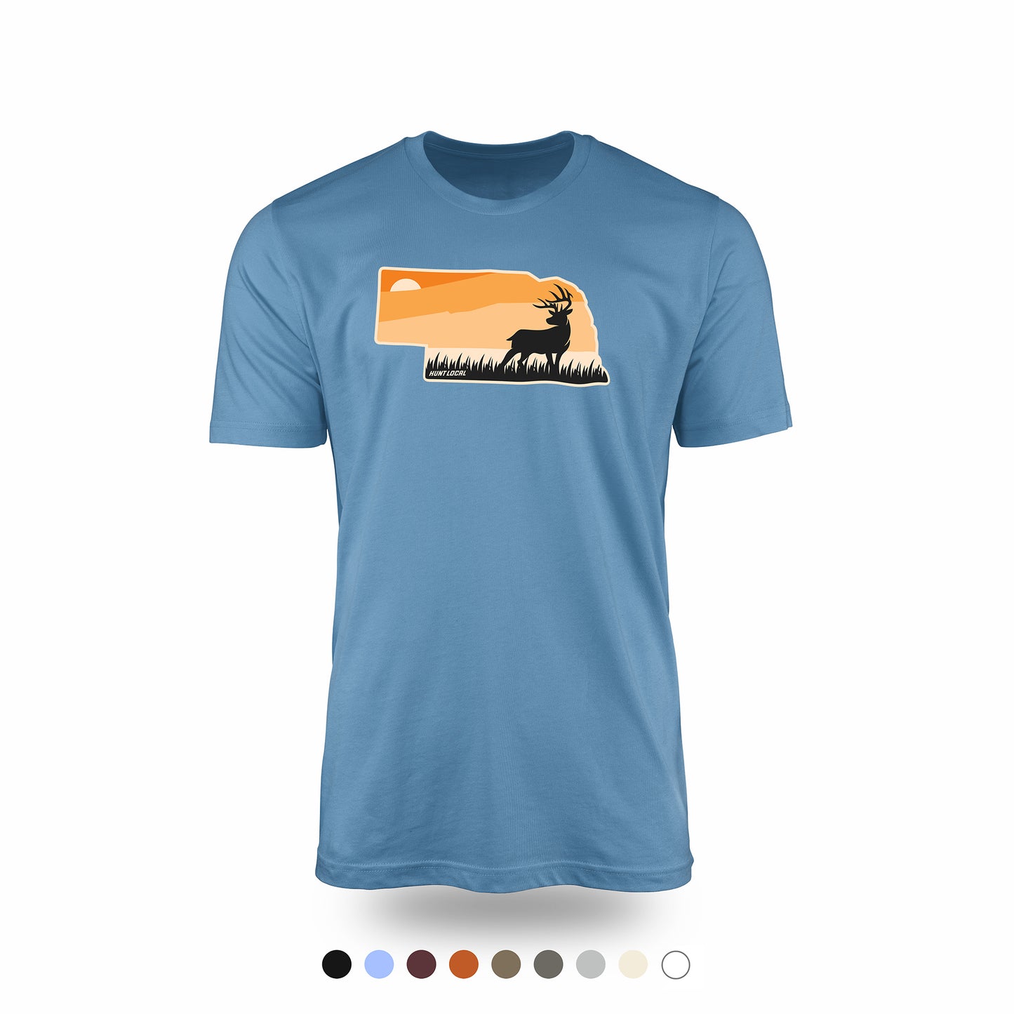 Nebraska - Sunset Buck Front Tee
