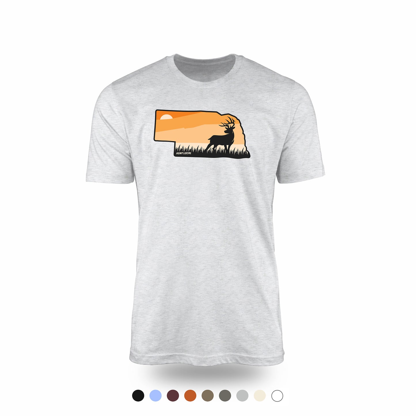 Nebraska - Sunset Buck Front Tee