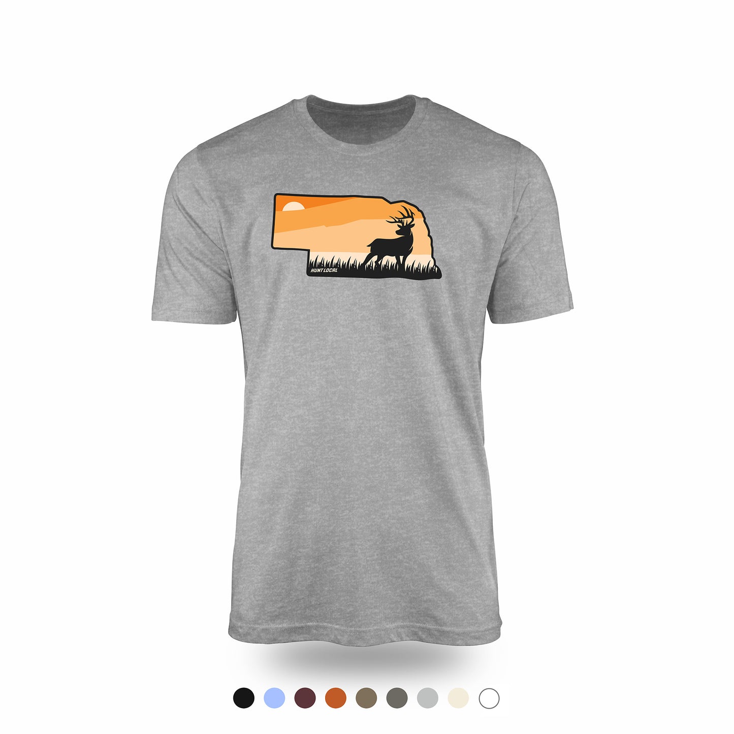 Nebraska - Sunset Buck Front Tee