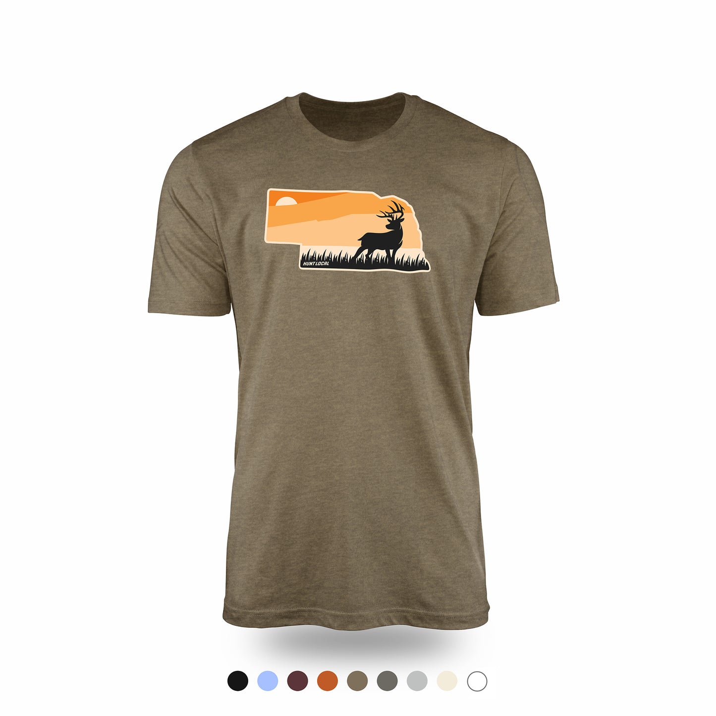 Nebraska - Sunset Buck Front Tee