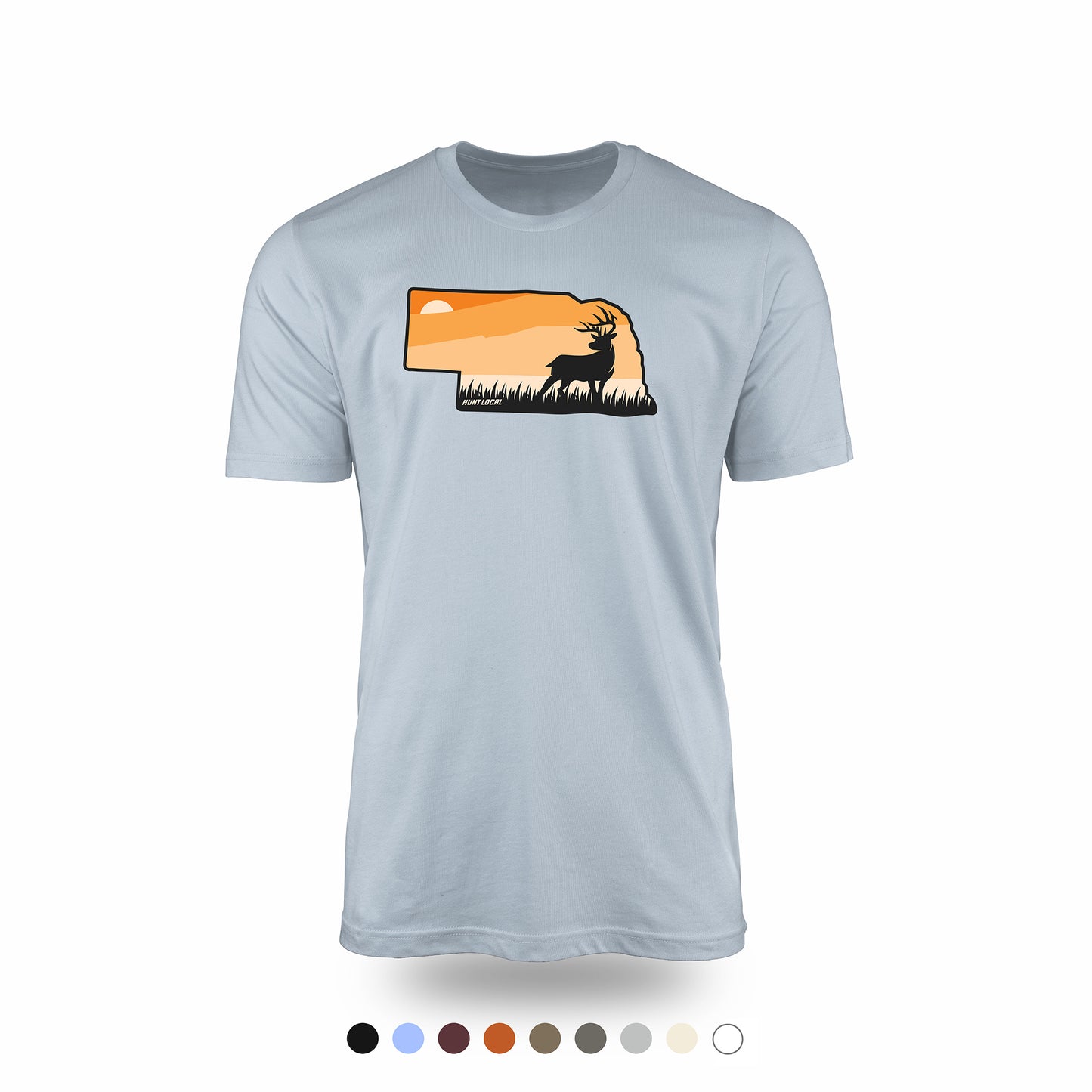 Nebraska - Sunset Buck Front Tee
