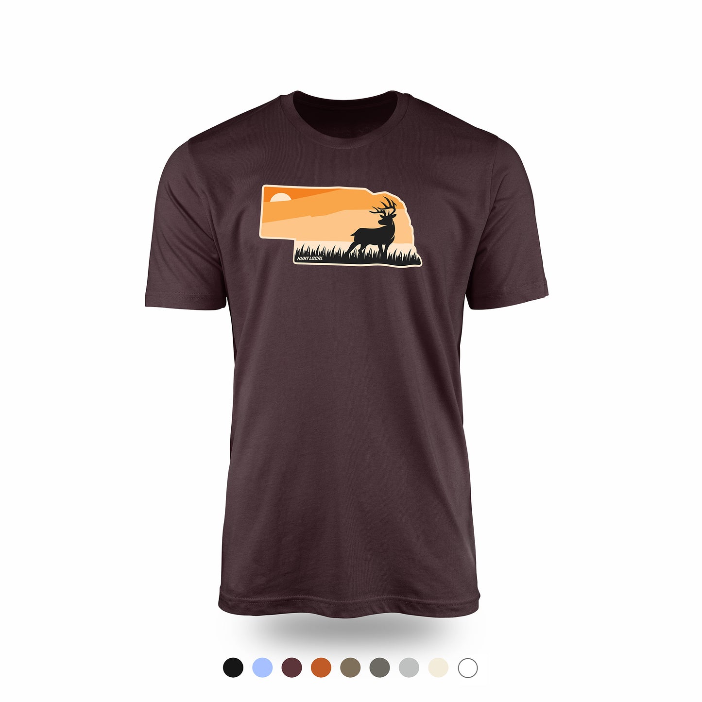 Nebraska - Sunset Buck Front Tee