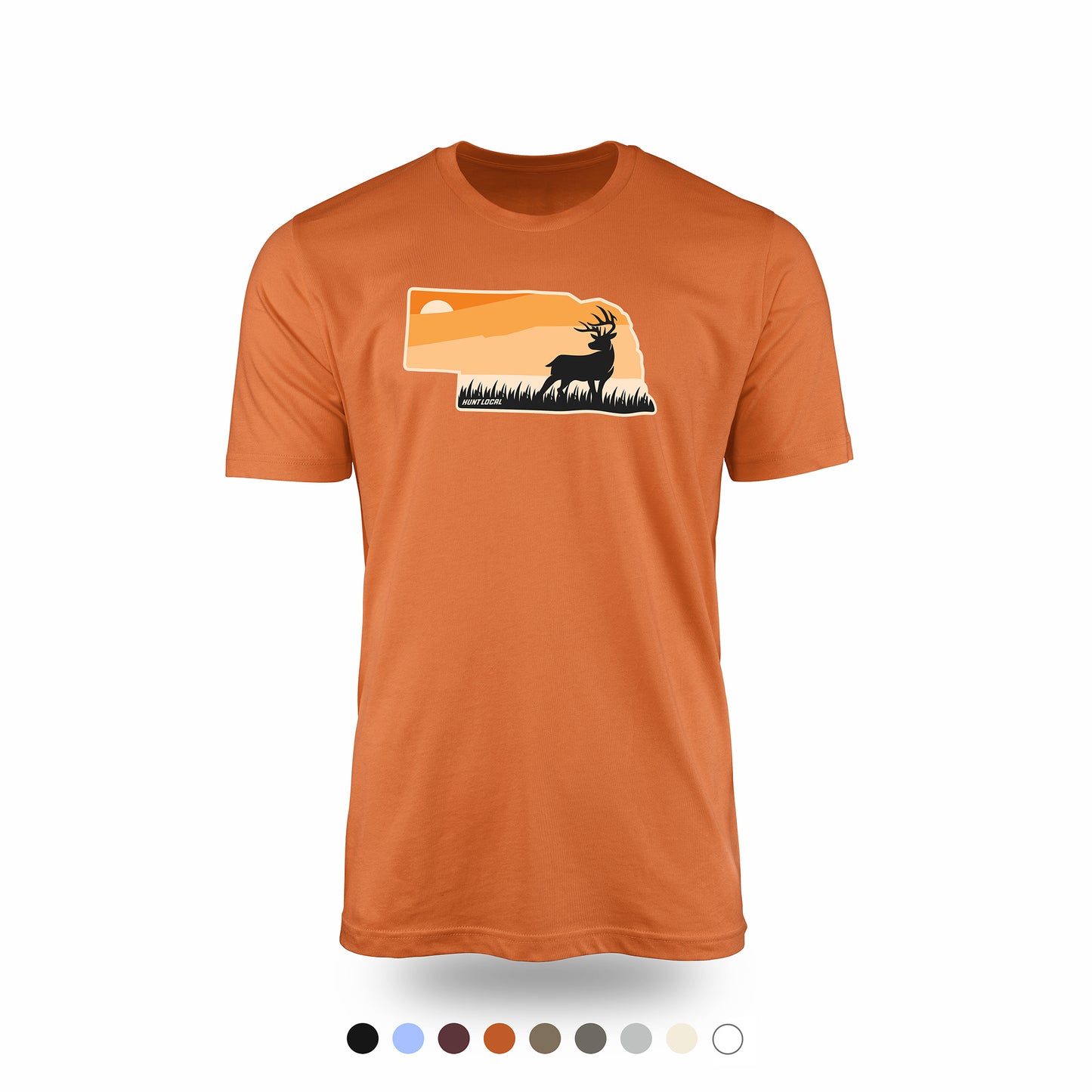 Nebraska - Sunset Buck Front Tee