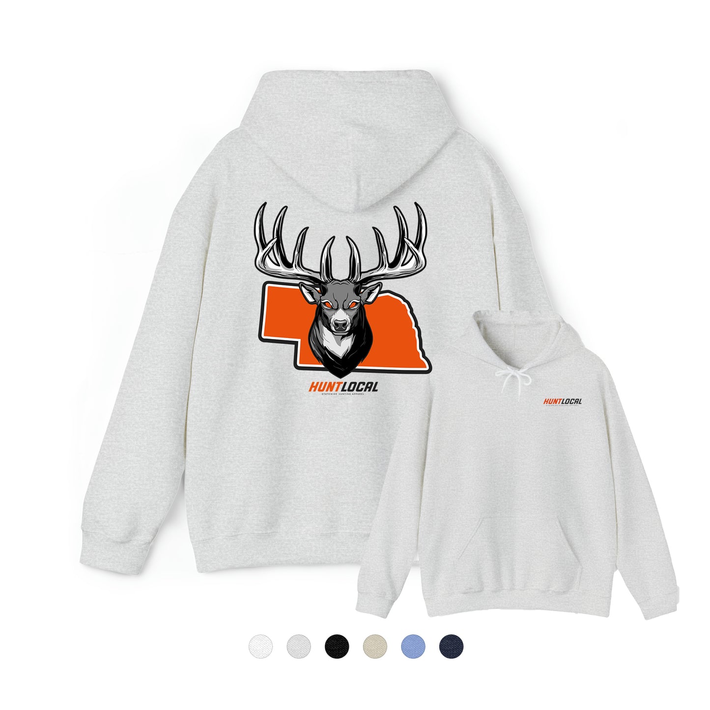 Nebraska - Alpha Buck Hoodie (back)