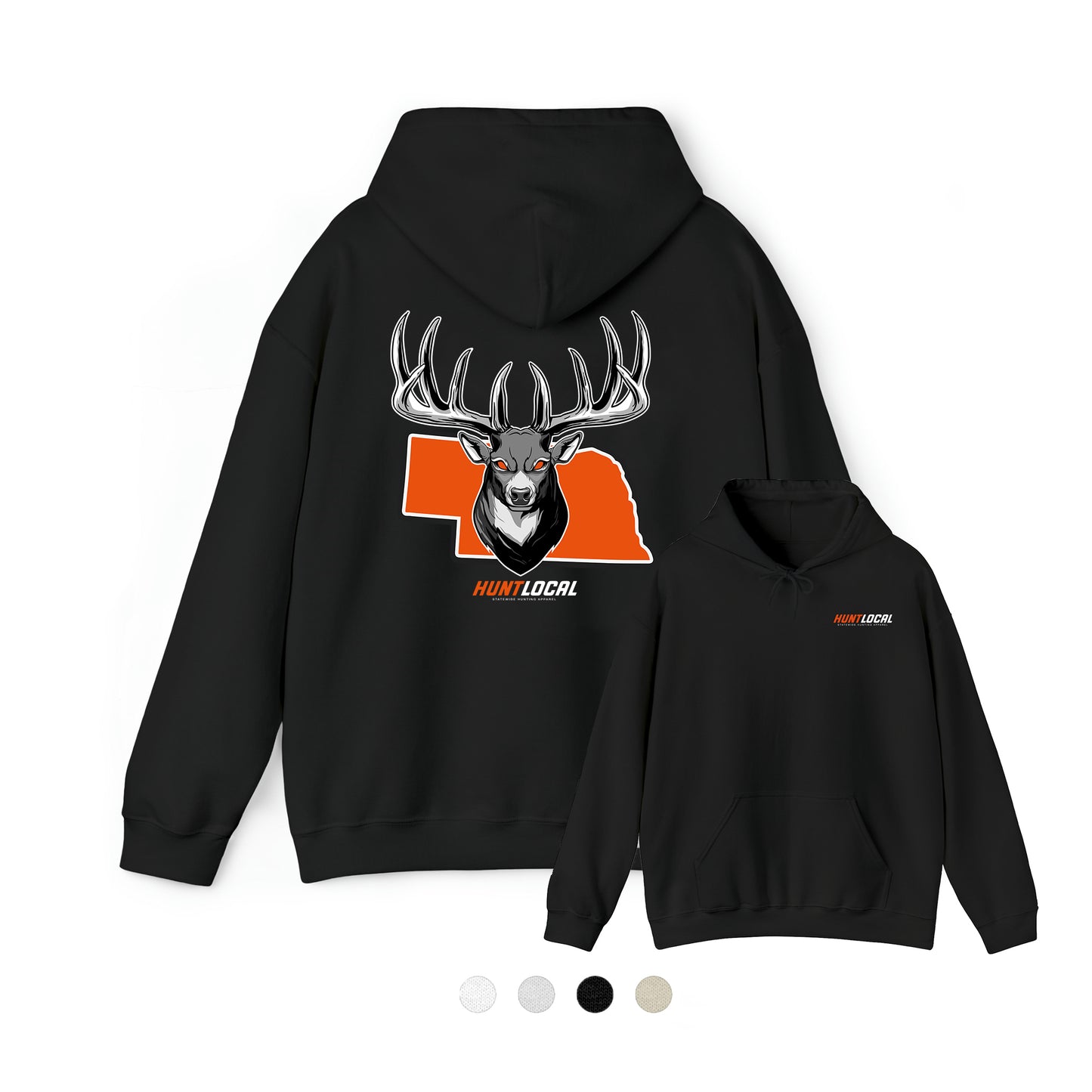 Nebraska - Alpha Buck Hoodie (back)
