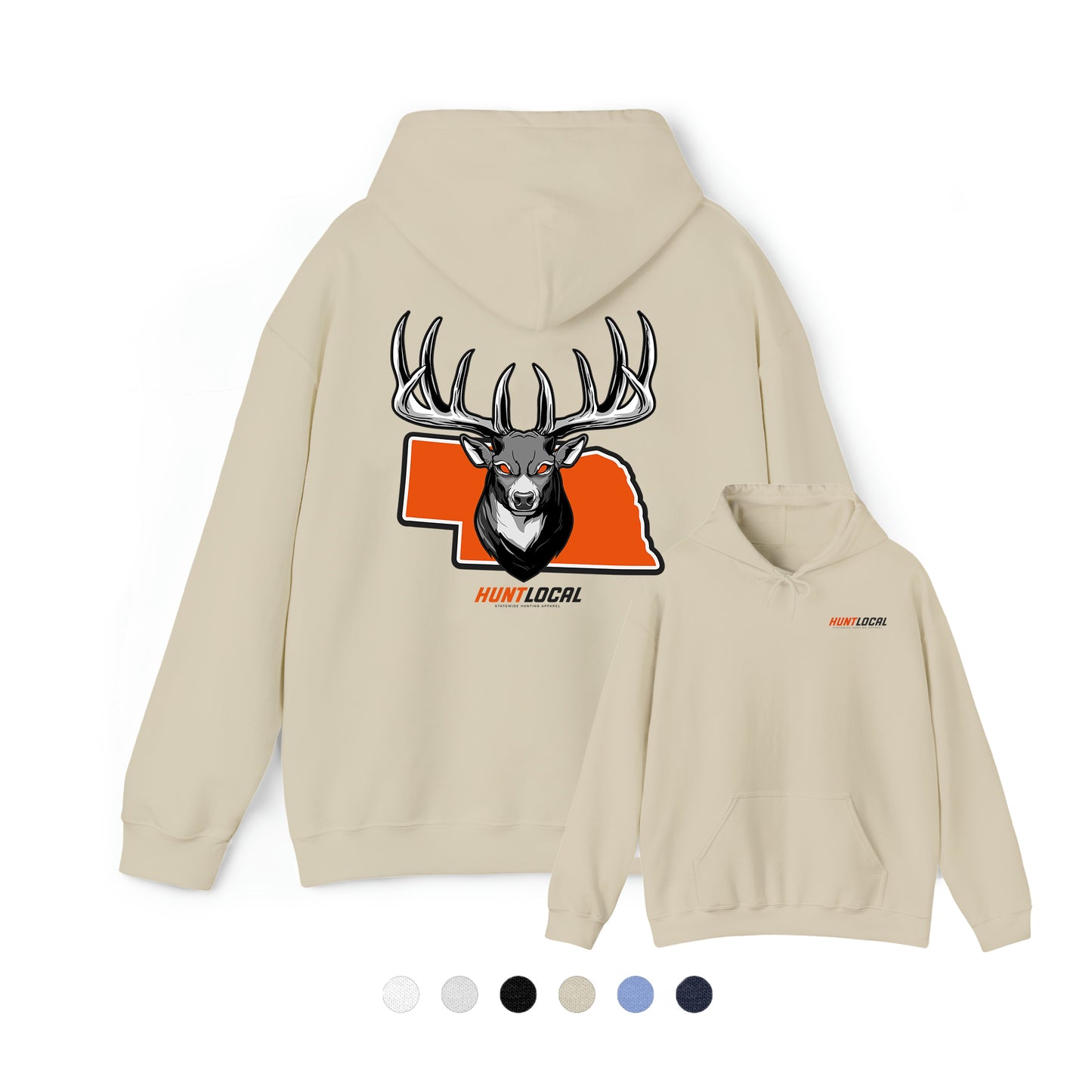 Nebraska - Alpha Buck Hoodie (back)