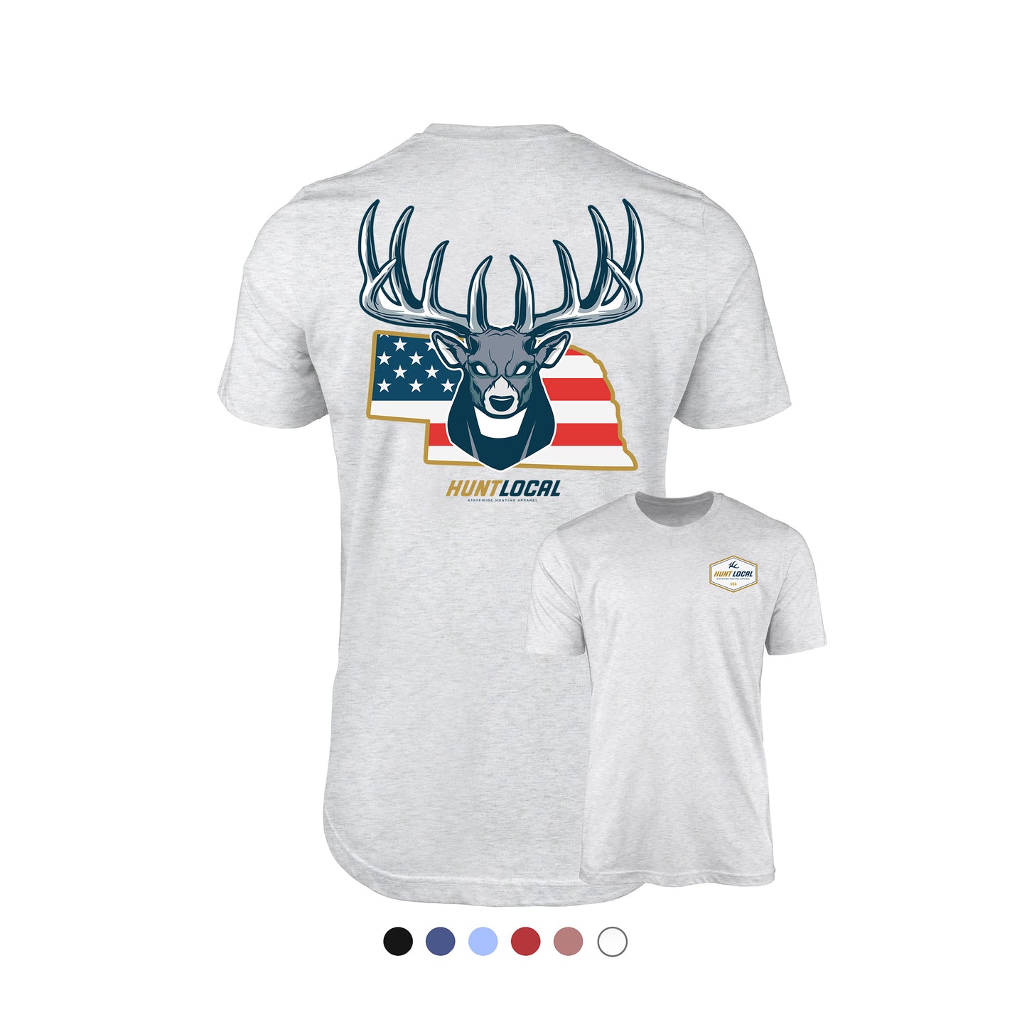 Nebraska - USA Buck Tee (back)