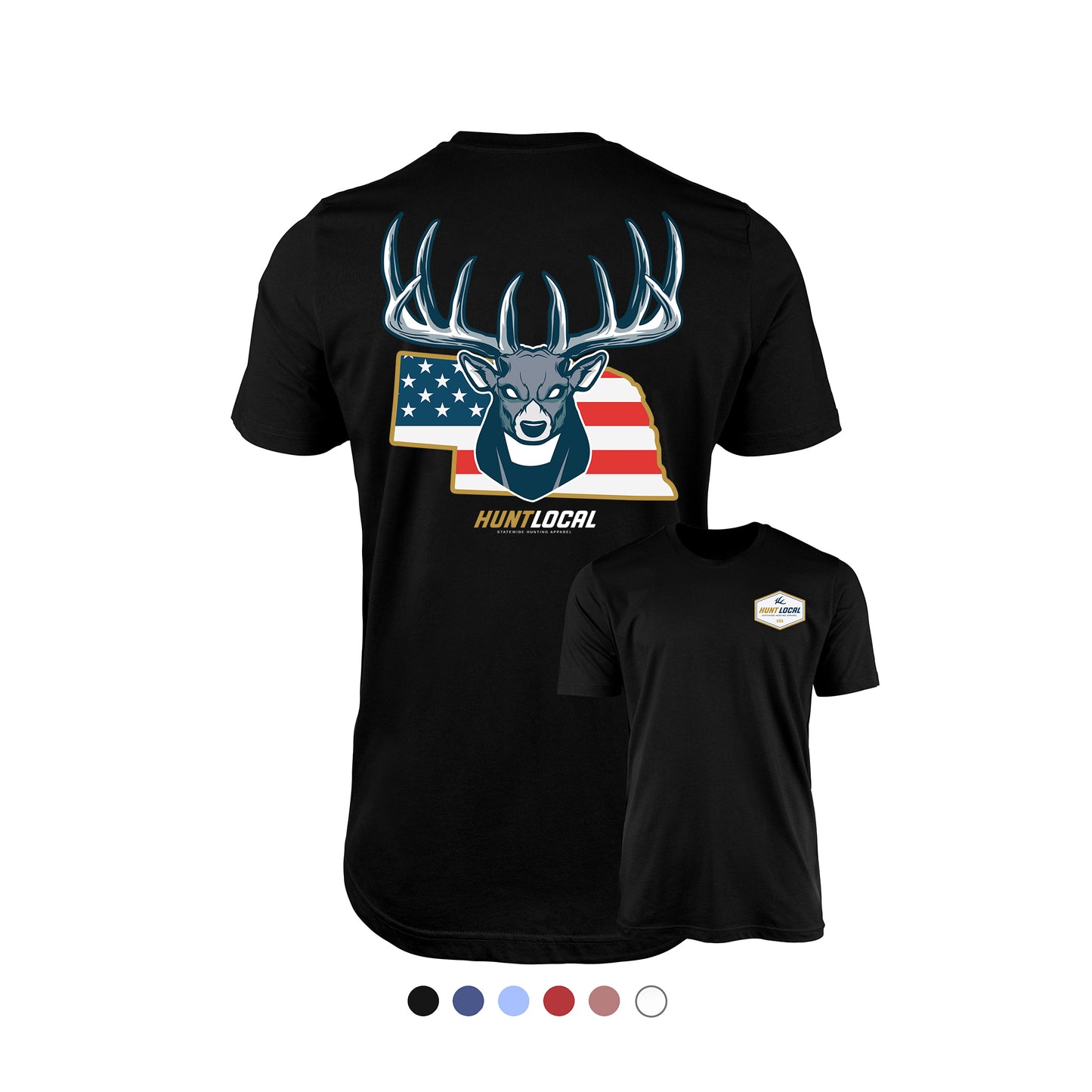 Nebraska - USA Buck Tee (back)