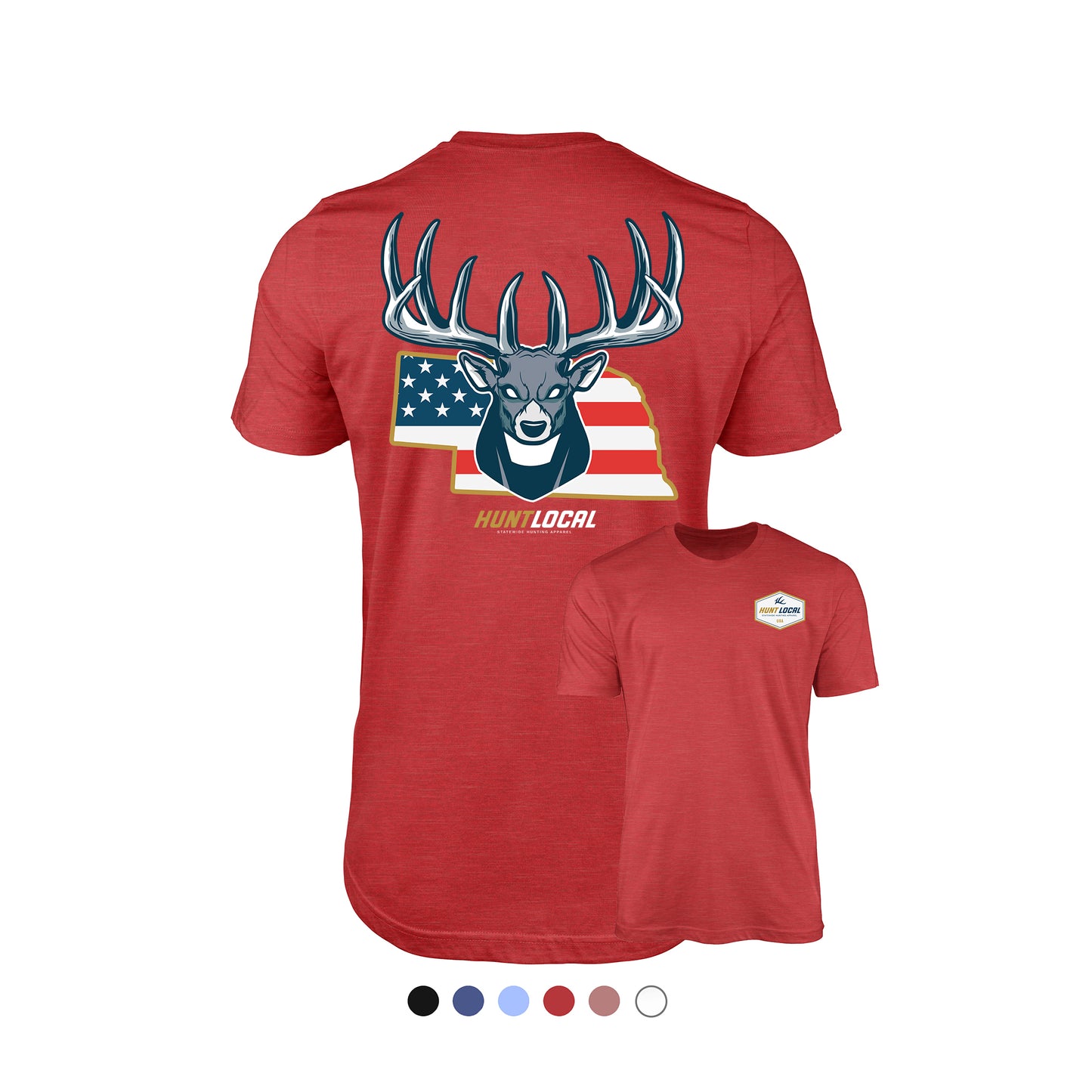 Nebraska - USA Buck Tee (back)