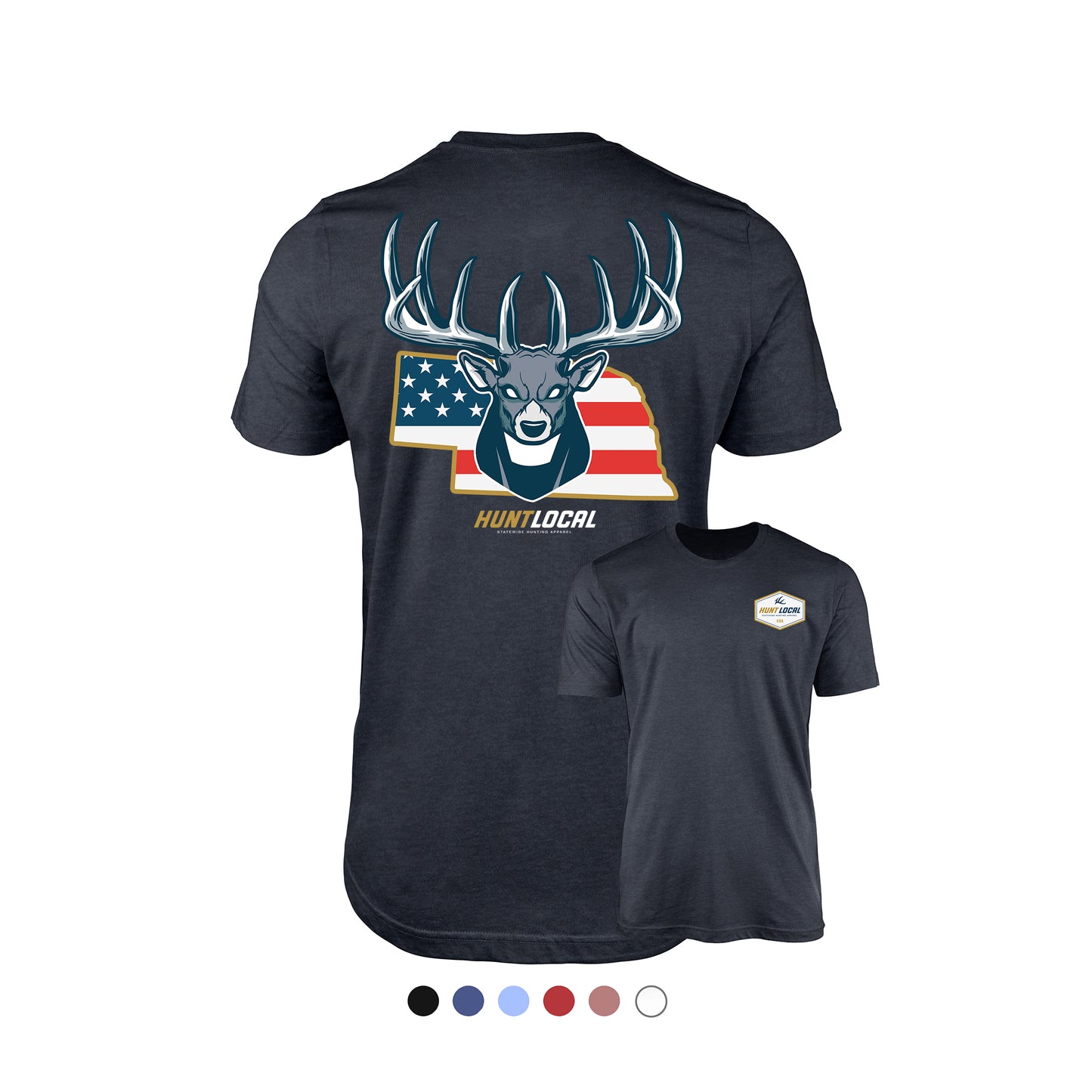 Nebraska - USA Buck Tee (back)