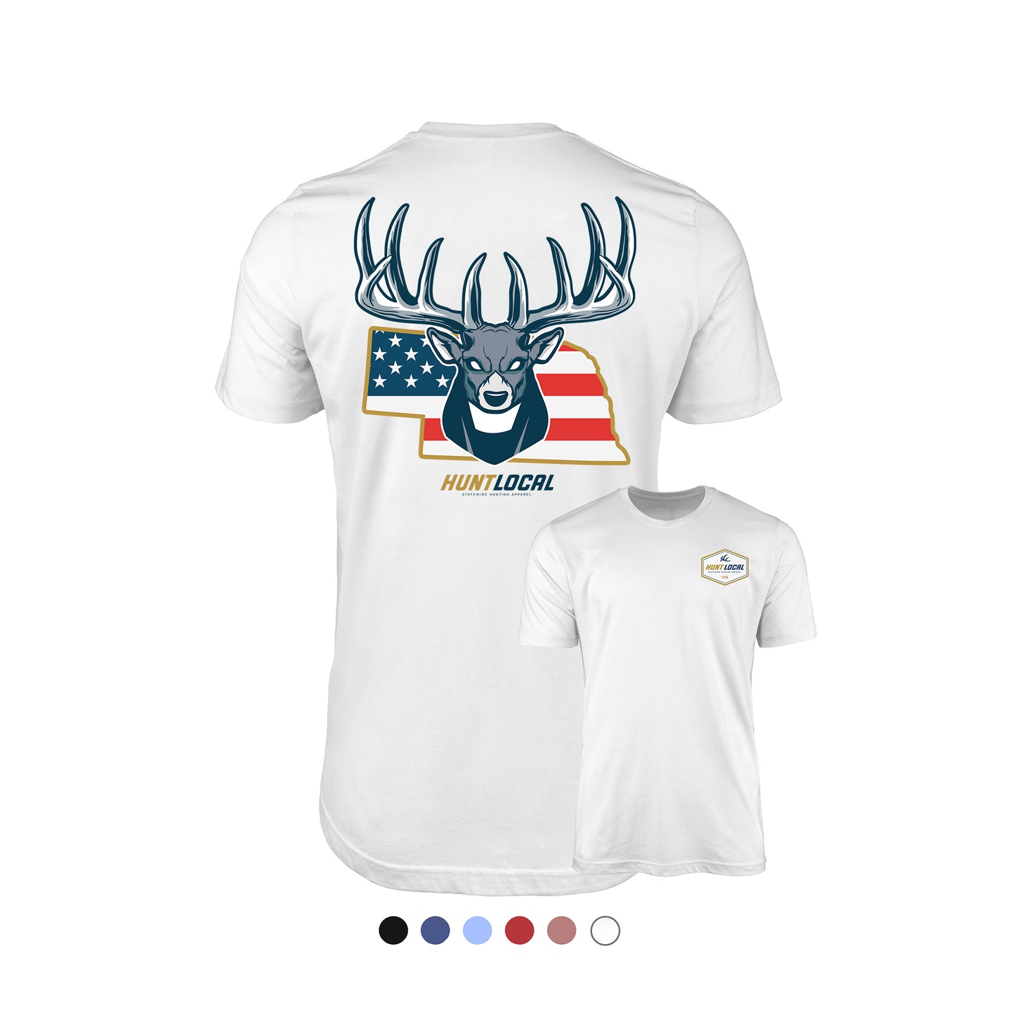 Nebraska - USA Buck Tee (back)