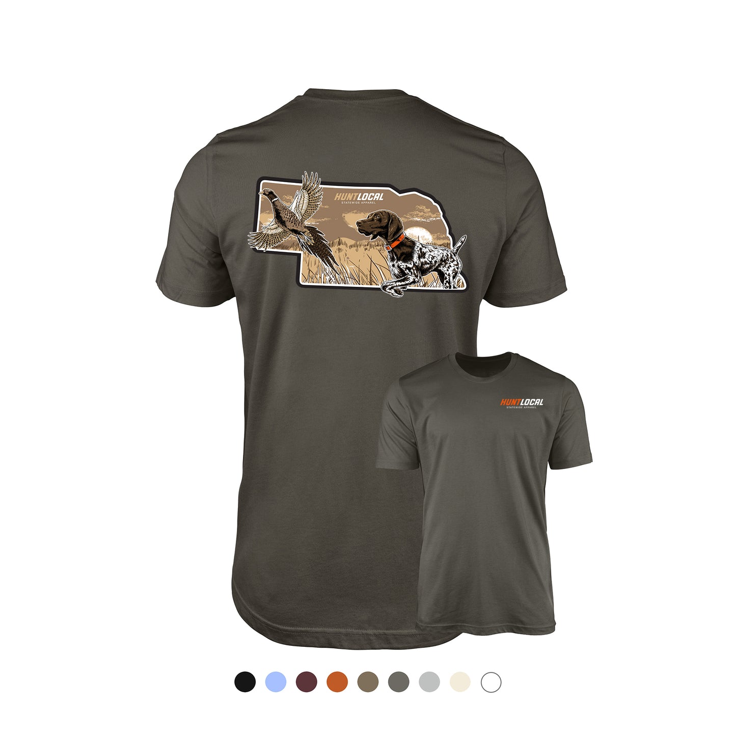 Nebraska - Upland Bird Dog Tee (back)