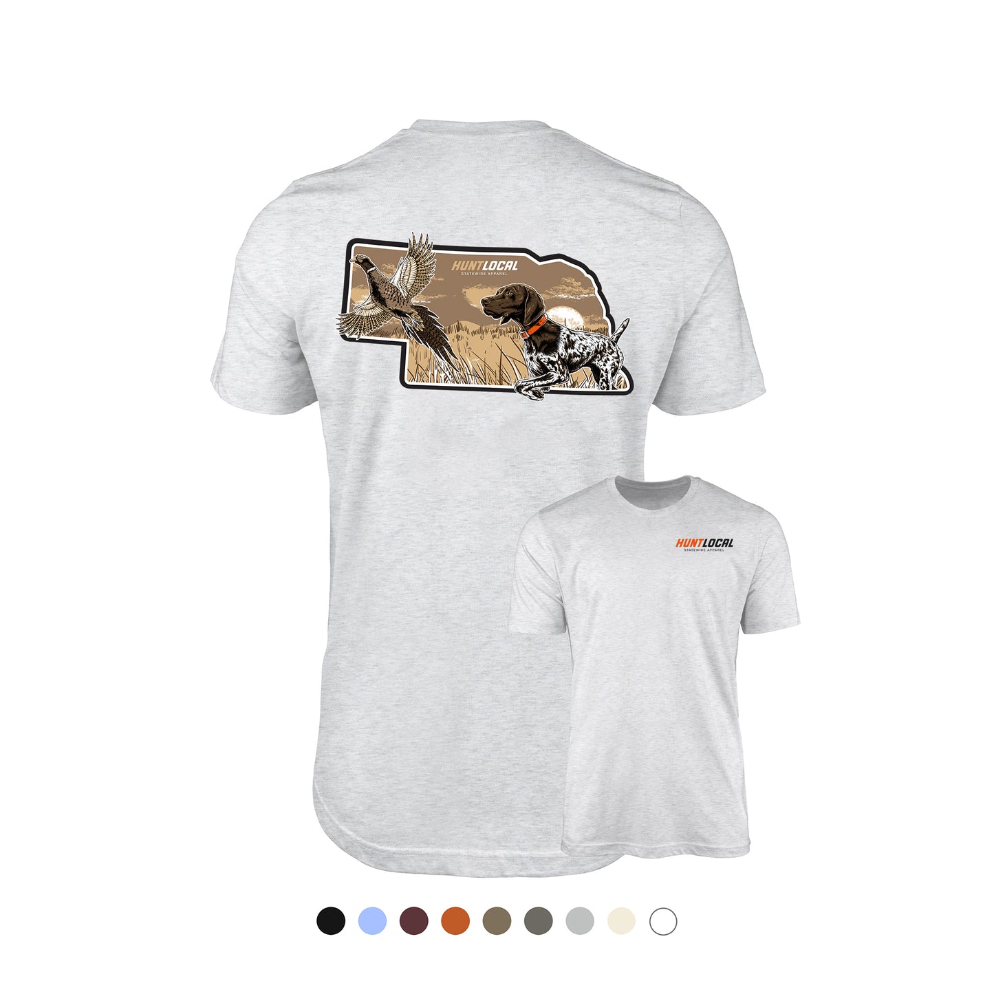 Nebraska - Upland Bird Dog Tee (back)