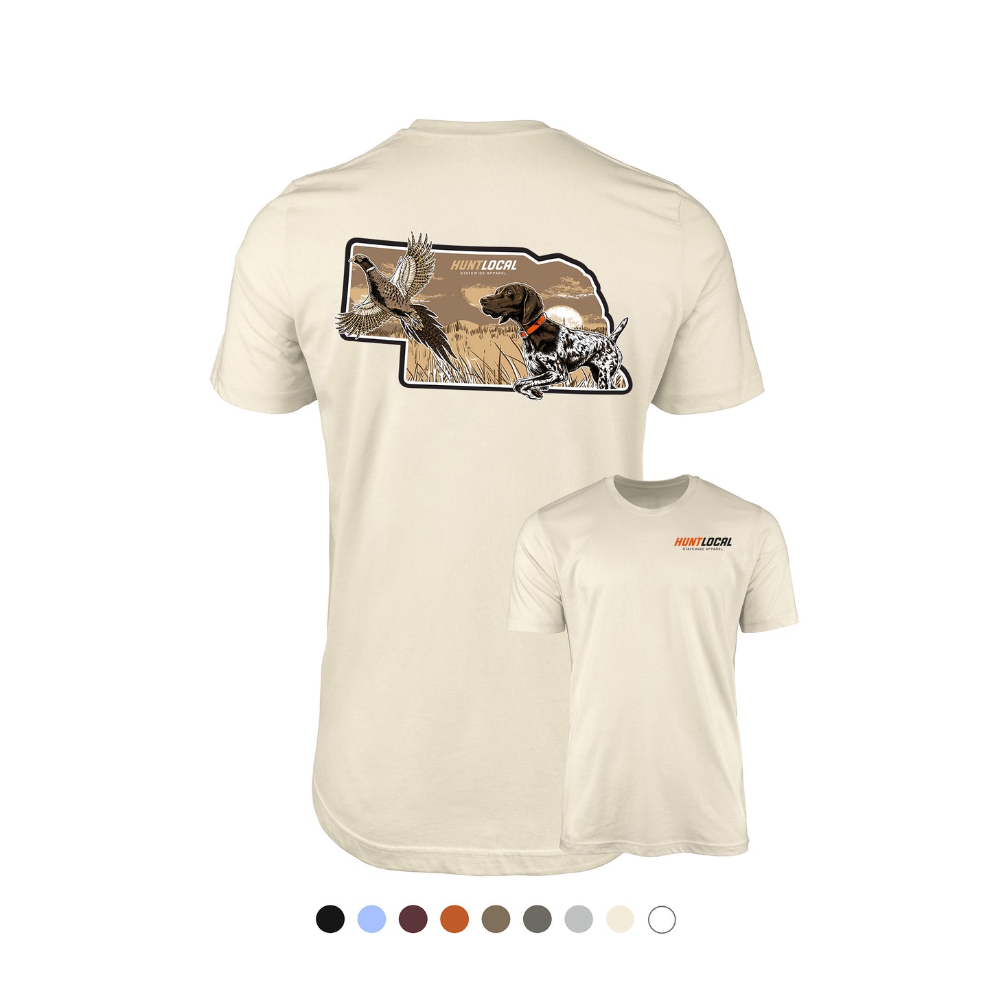 Nebraska - Upland Bird Dog Tee (back)