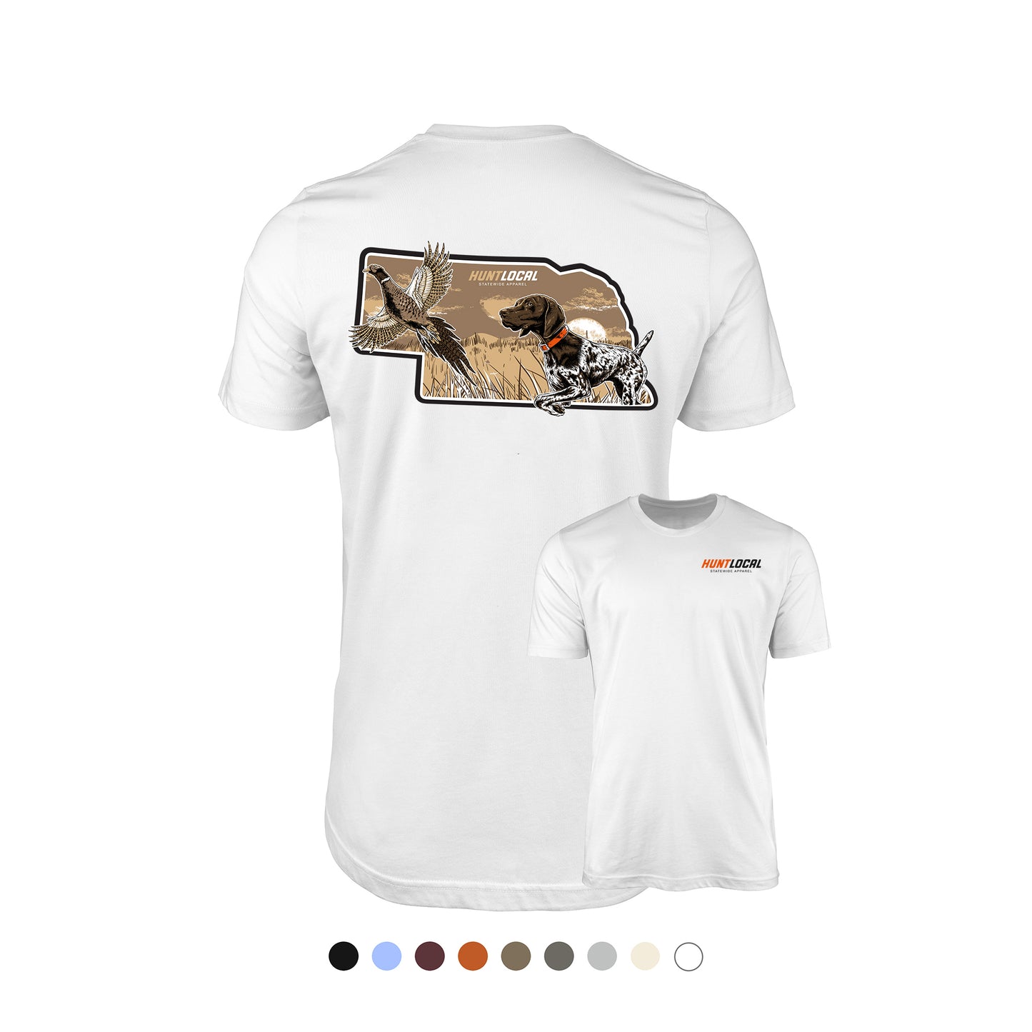 Nebraska - Upland Bird Dog Tee (back)