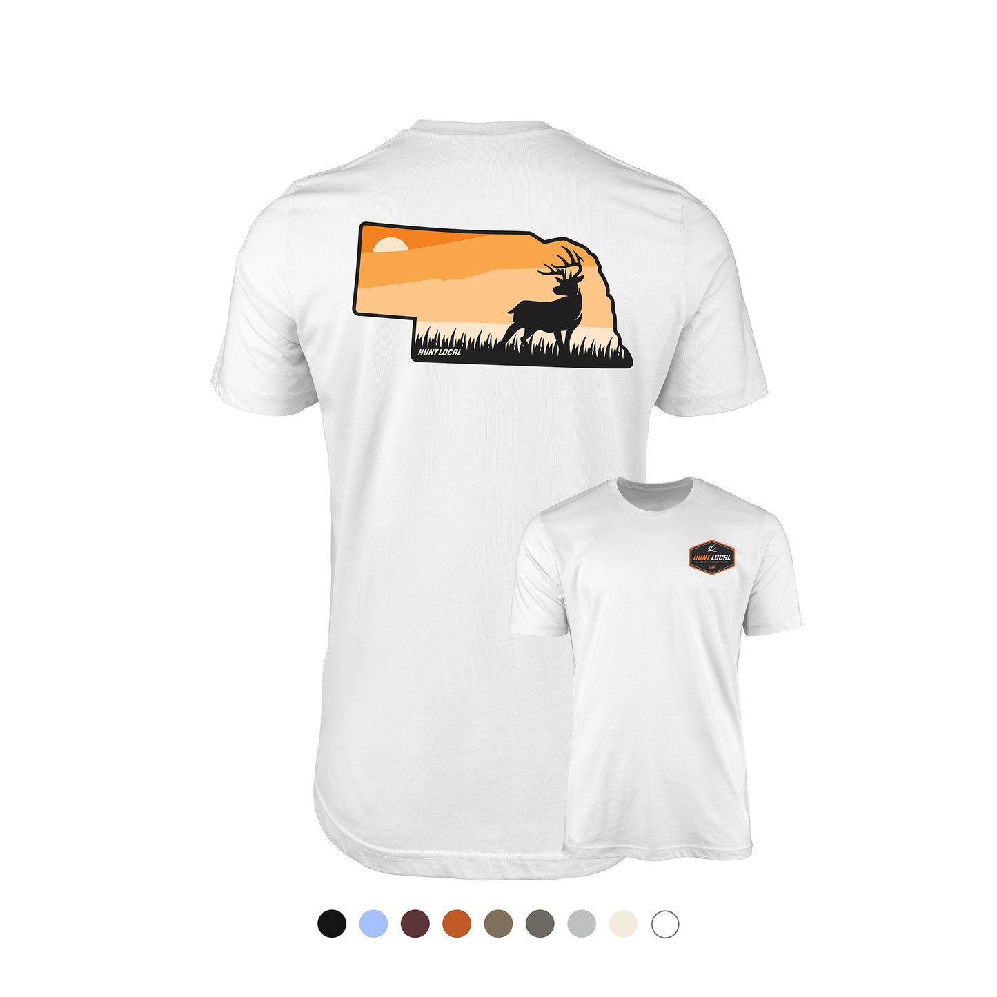 Nebraska - Sunset Buck Tee