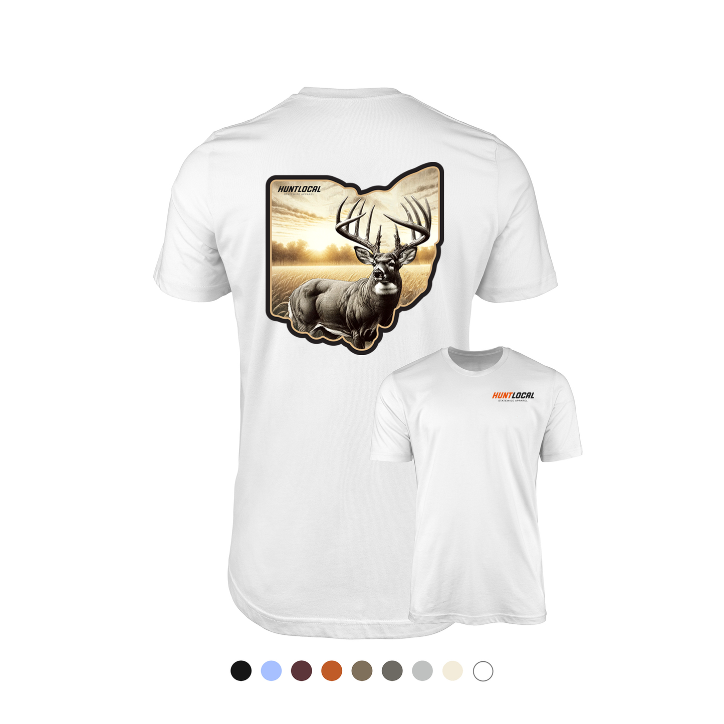 Ohio - Whitetail Buck Tee (back)