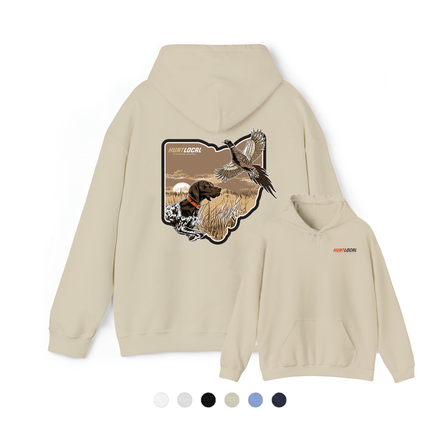 Ohio - Upland Bird Dog Hoodie (back)