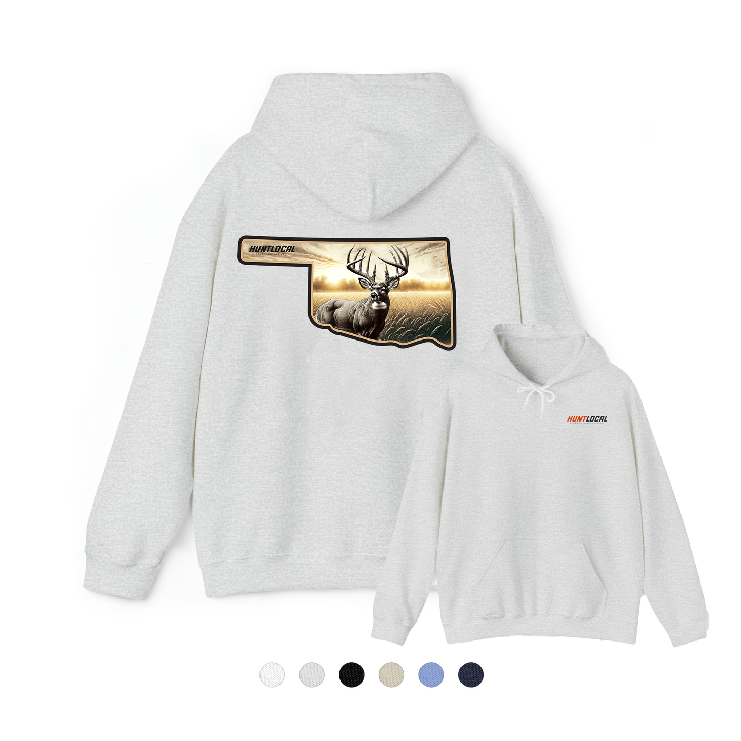 Oklahoma - Whitetail Buck Hoodie (back)