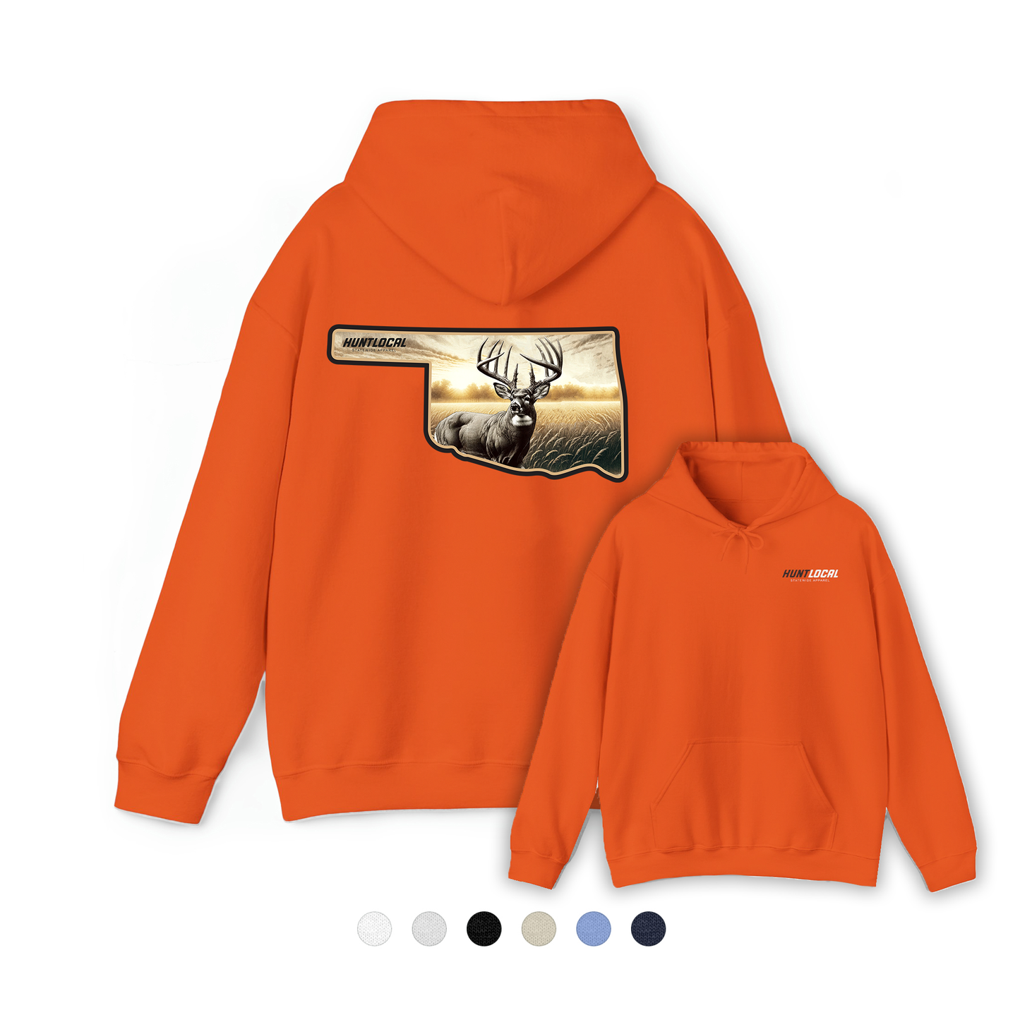 Oklahoma - Whitetail Buck Hoodie (back)