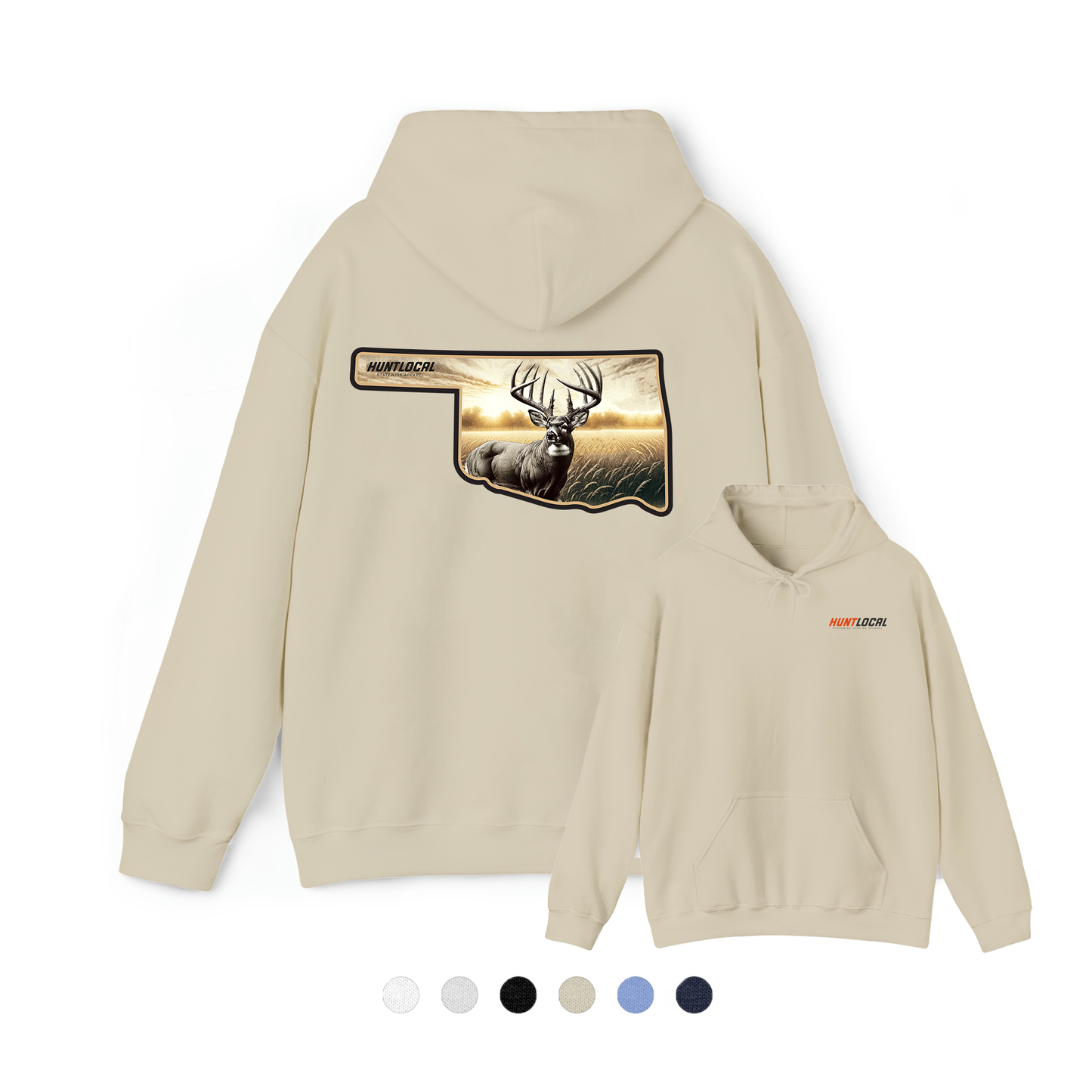 Oklahoma - Whitetail Buck Hoodie (back)