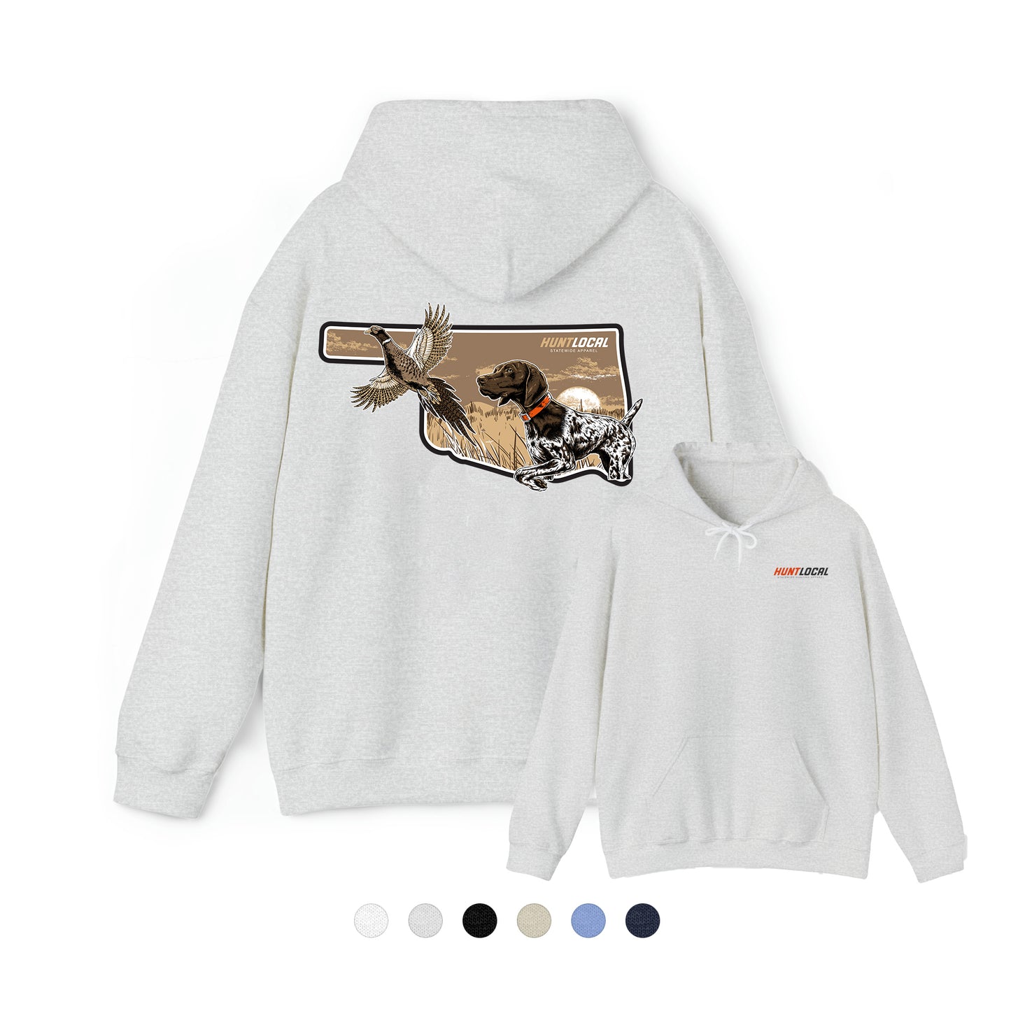 Oklahoma - Upland Bird Dog Hoodie (back)